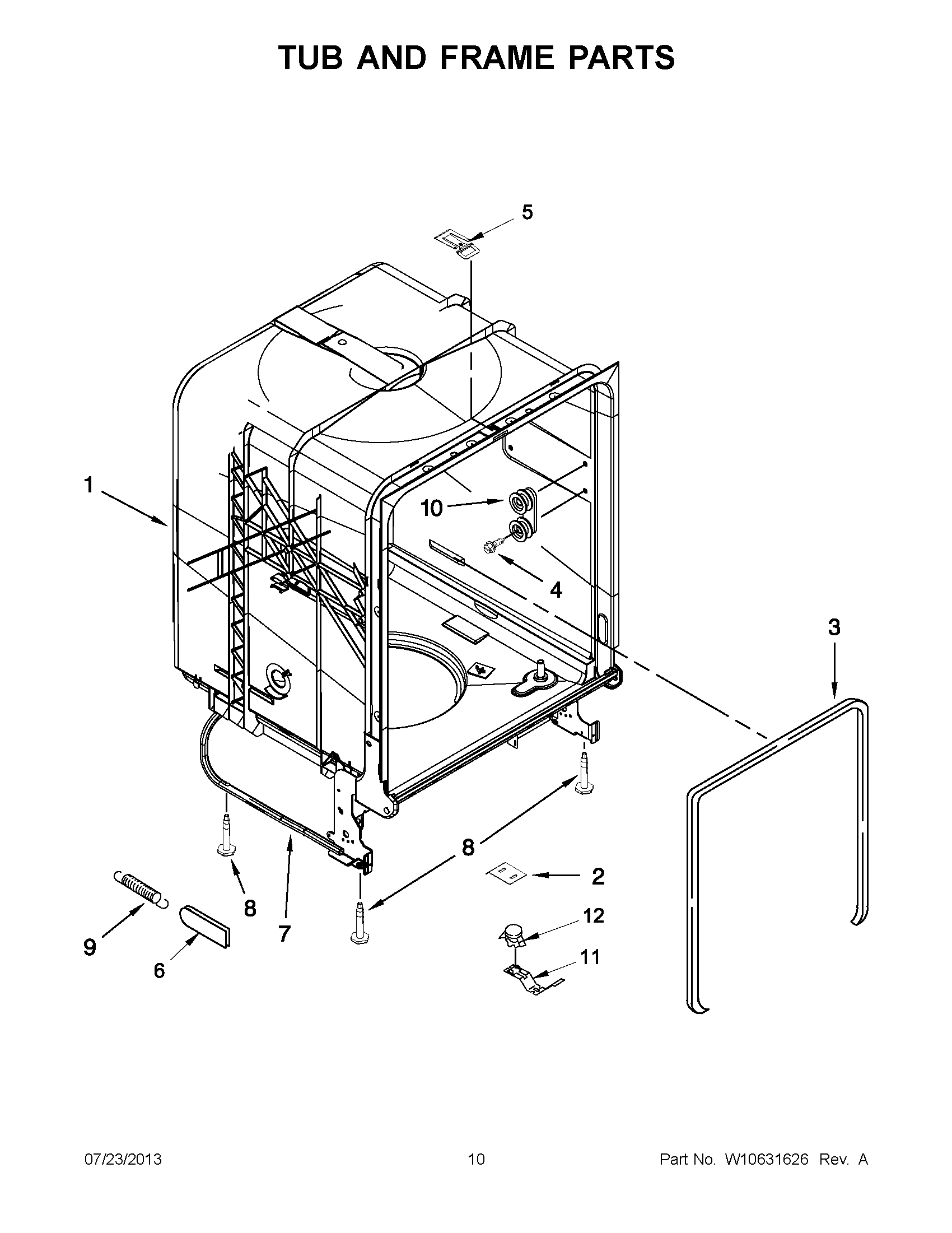 05 - TUB AND FRAME PARTS