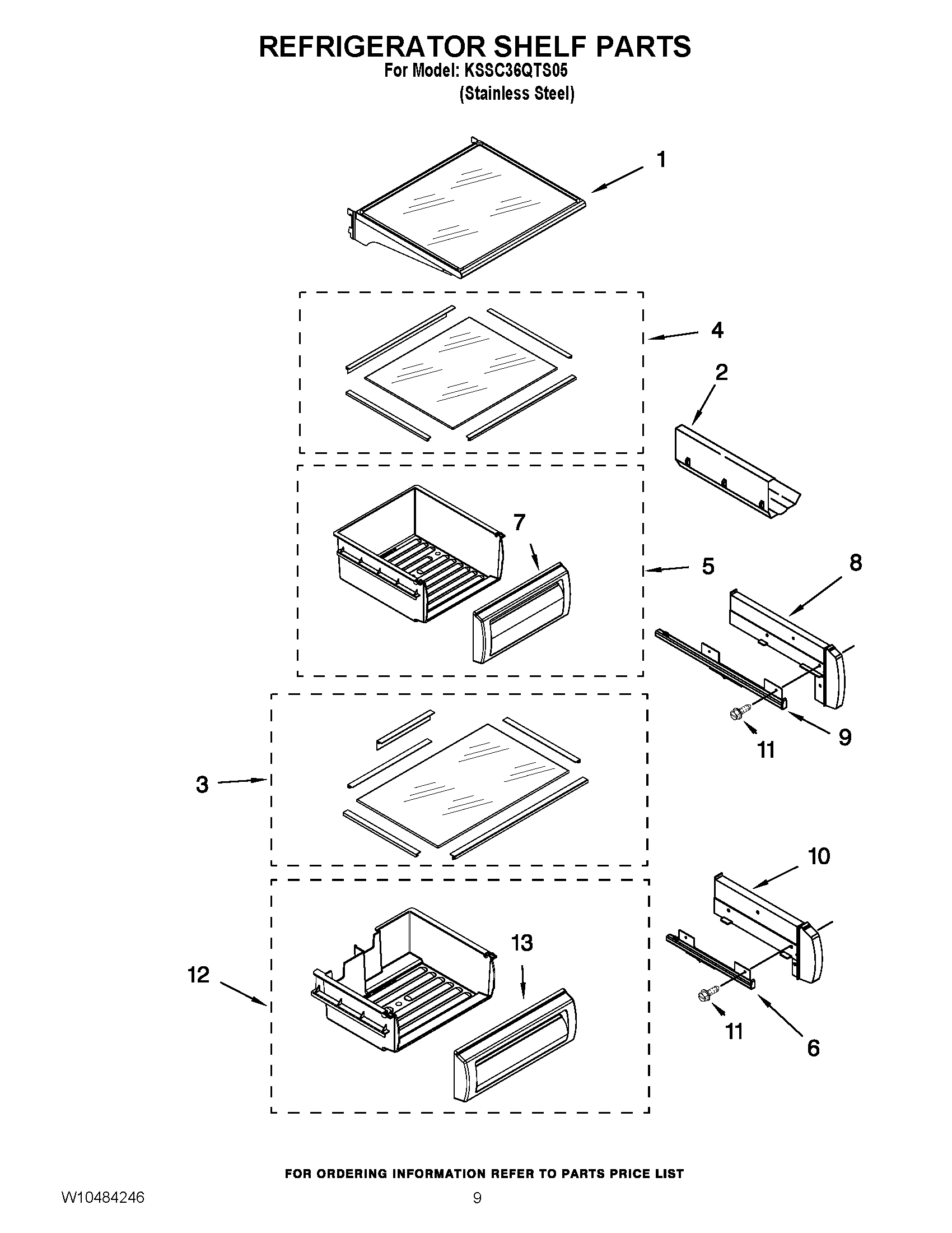 07 - REFRIGERATOR SHELF PARTS