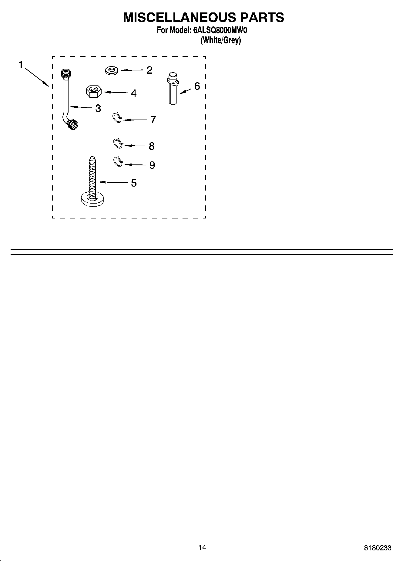 10 - MISCELLANEOUS PARTS - OPTIONAL PARTS (NOT INCLUDED)