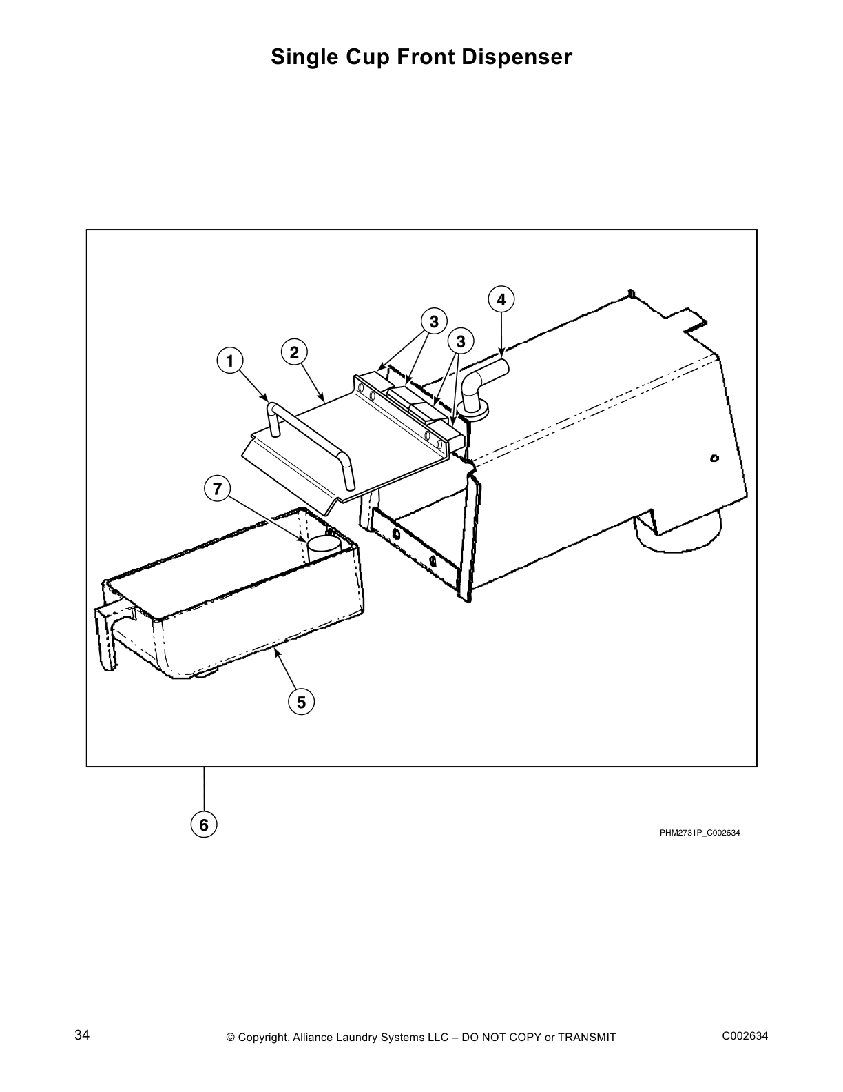 Single Cup Front Dispenser