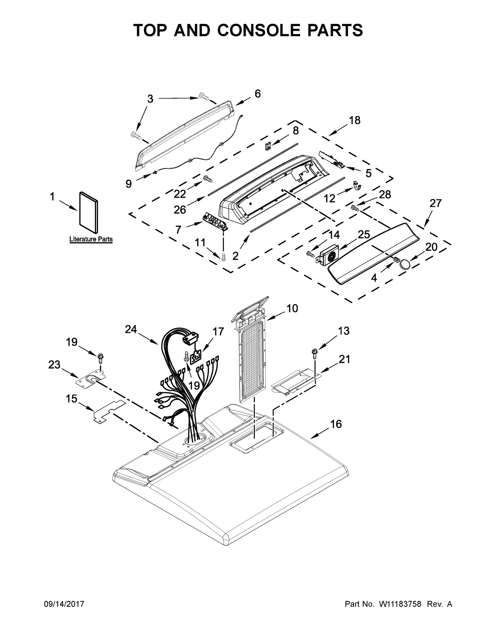TOP AND CONSOLE PARTS