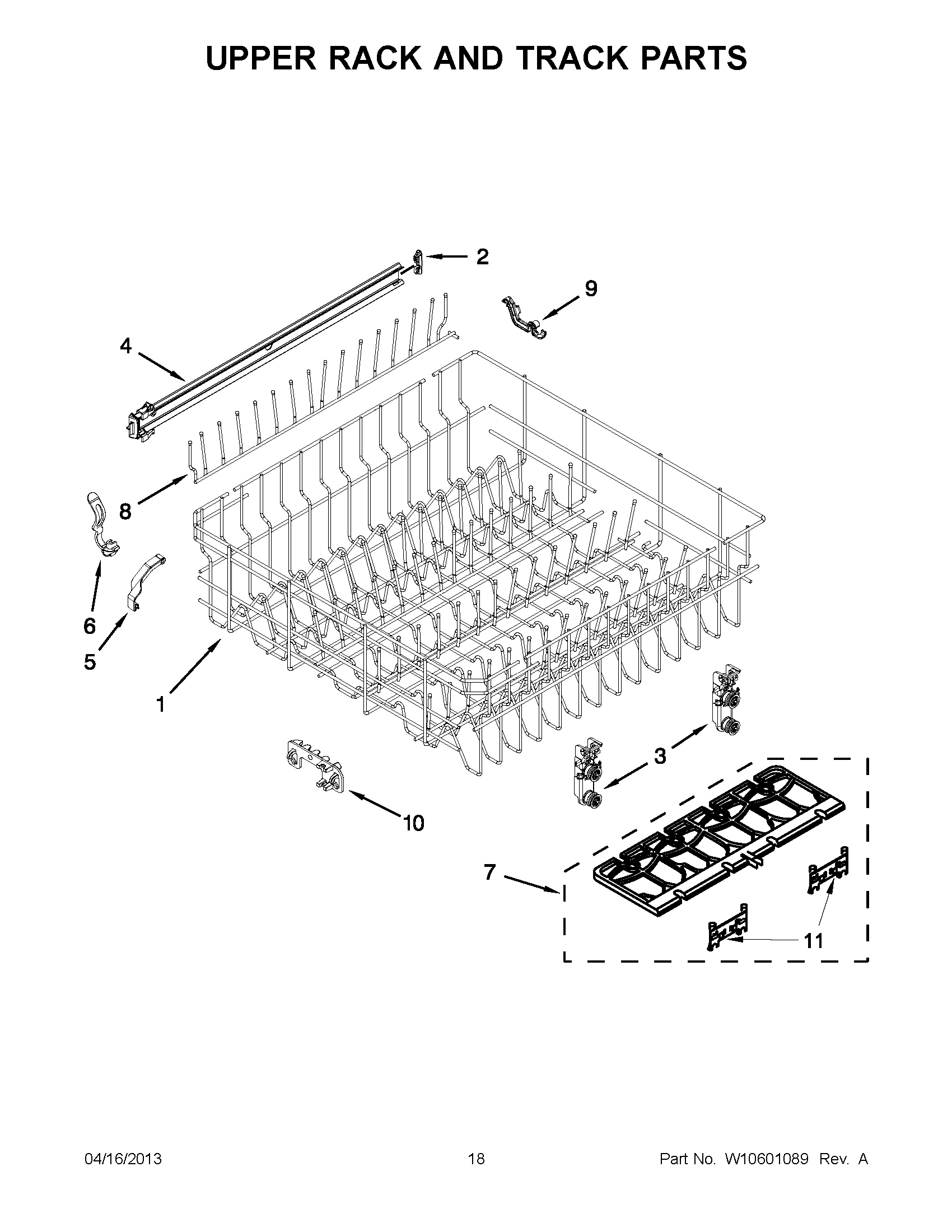 09 - UPPER RACK AND TRACK PARTS