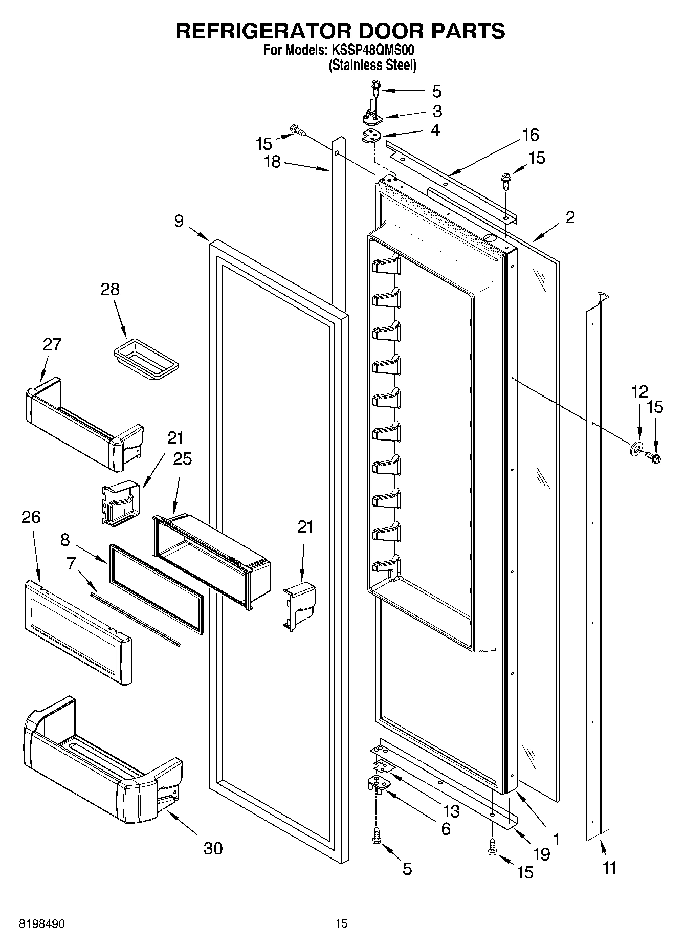 10 - REFRIGERATOR DOOR PARTS