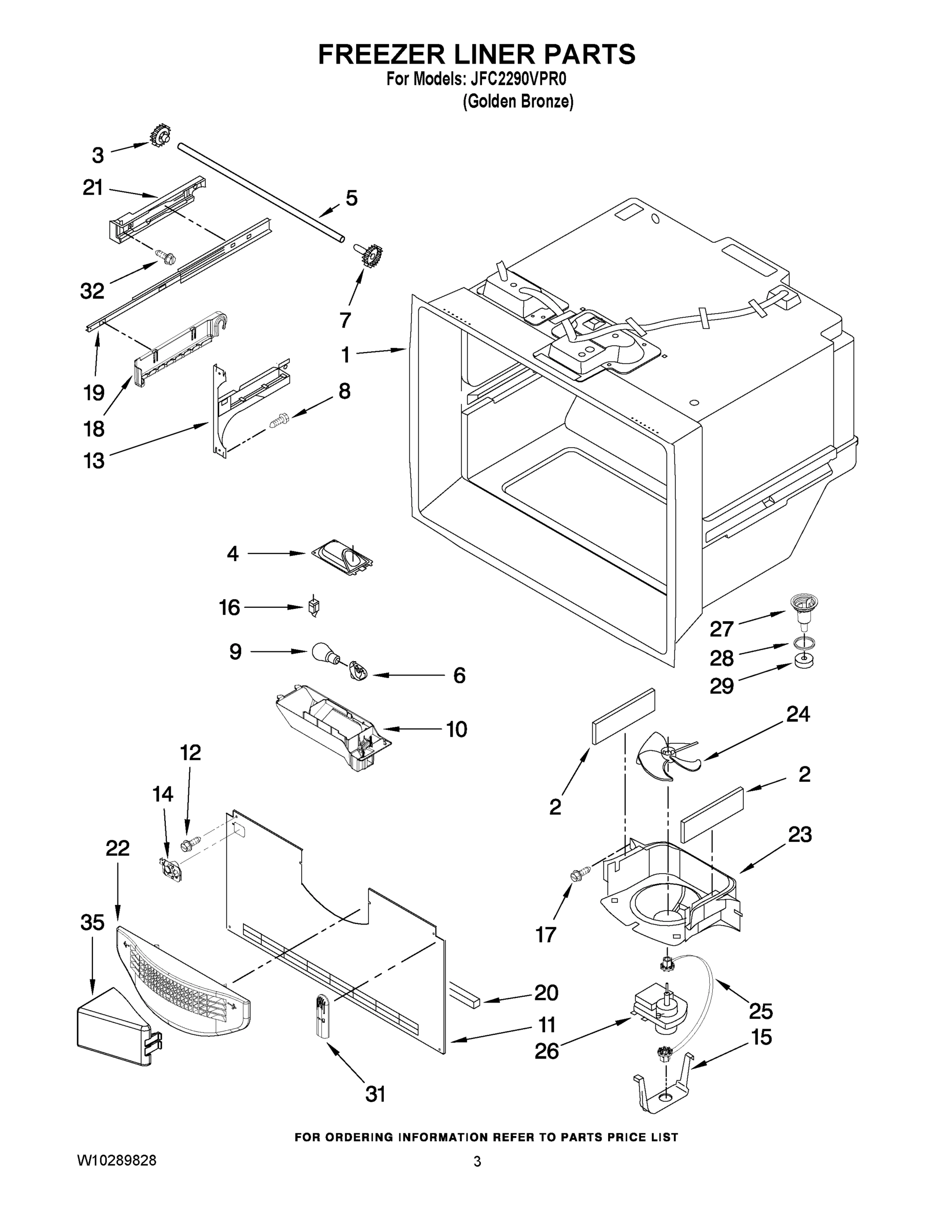 02 - FREEZER LINER PARTS