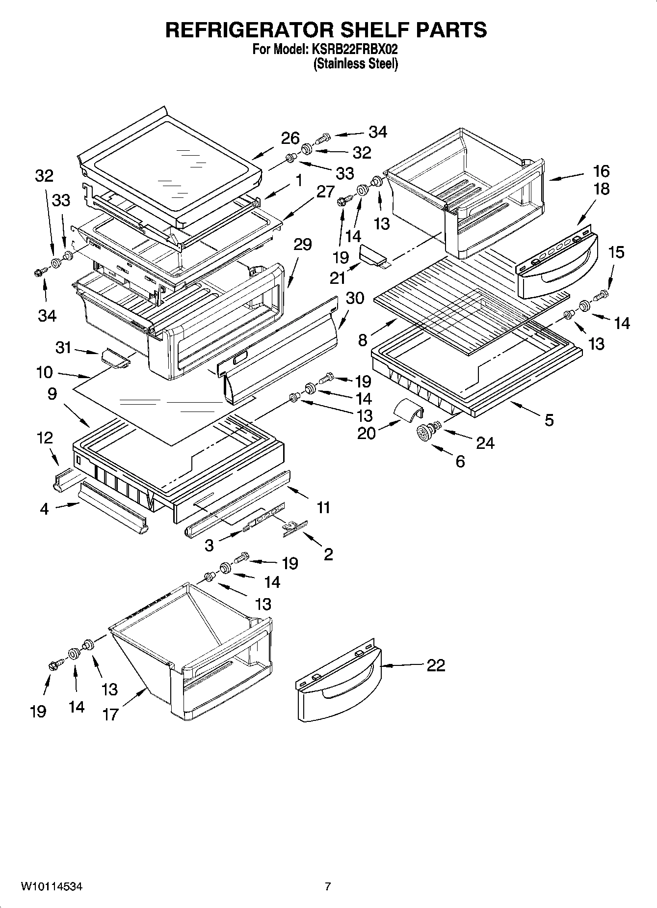 05 - REFRIGERATOR SHELF PARTS