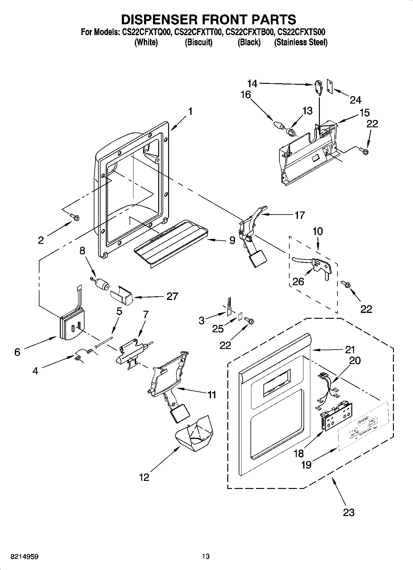 08 - DISPENSER FRONT PARTS
