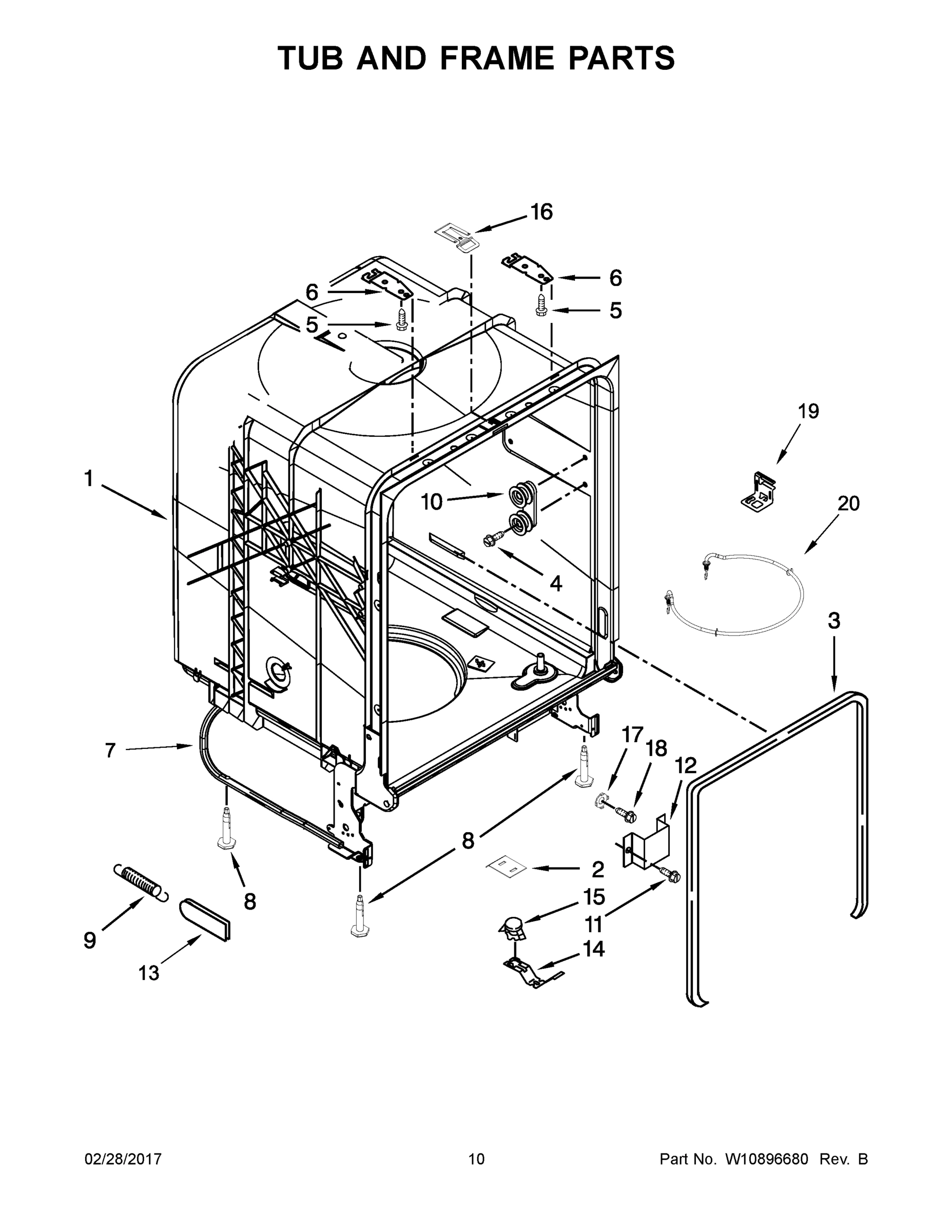 06 - TUB AND FRAME PARTS