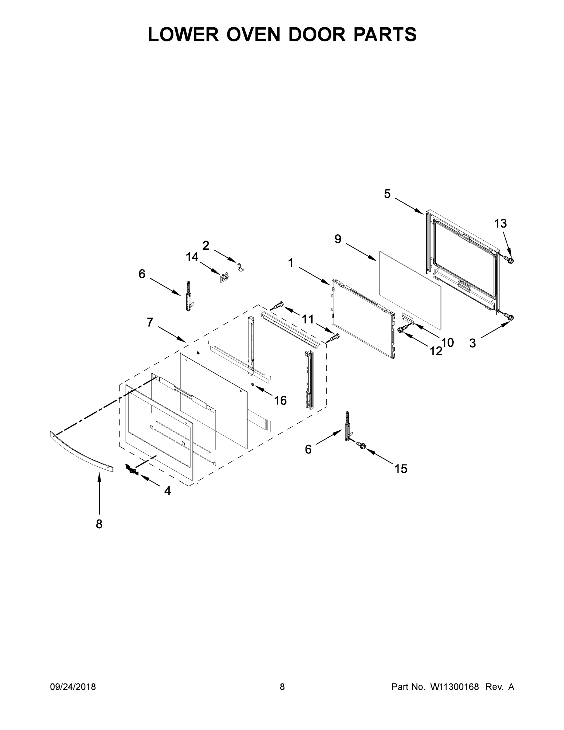 05 - LOWER OVEN DOOR PARTS