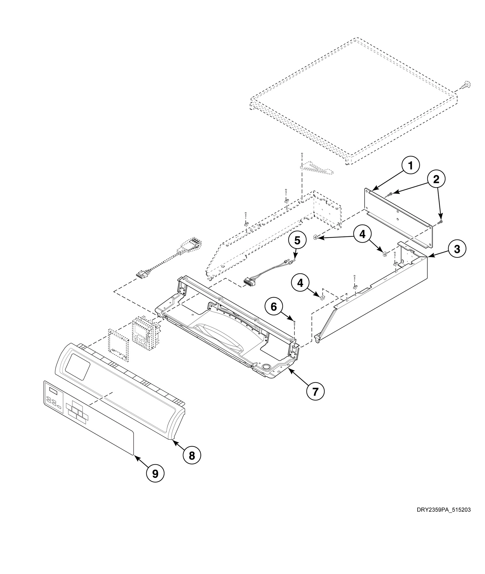 Control Cabinet - 45 Degree Front Control Models (Drawing 2 of 2)