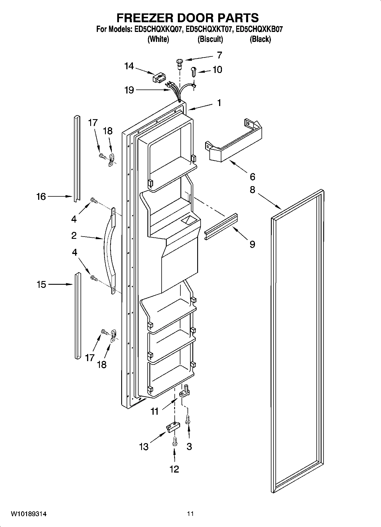07 - FREEZER DOOR PARTS