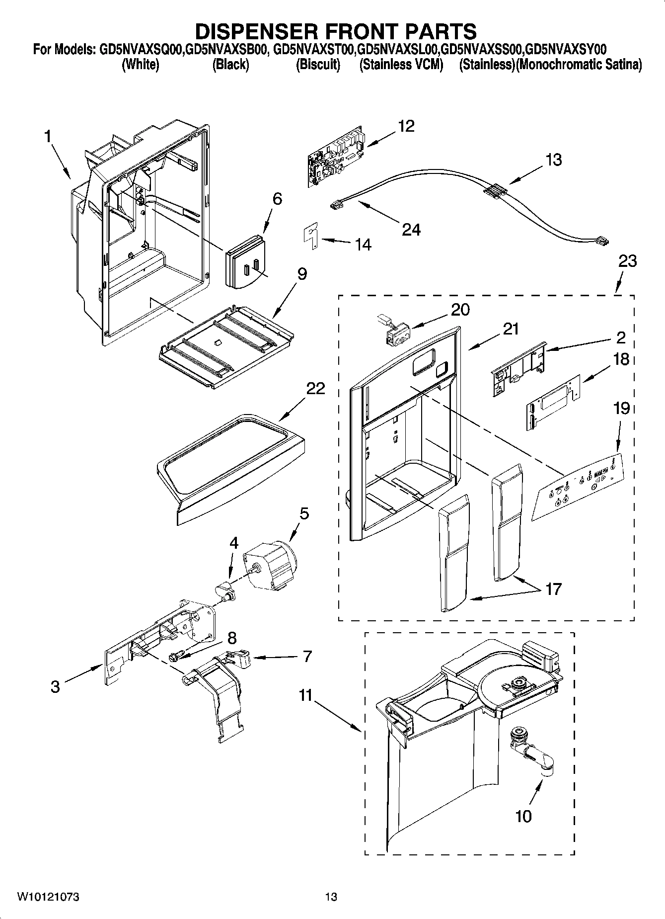 08 - DISPENSER FRONT PARTS