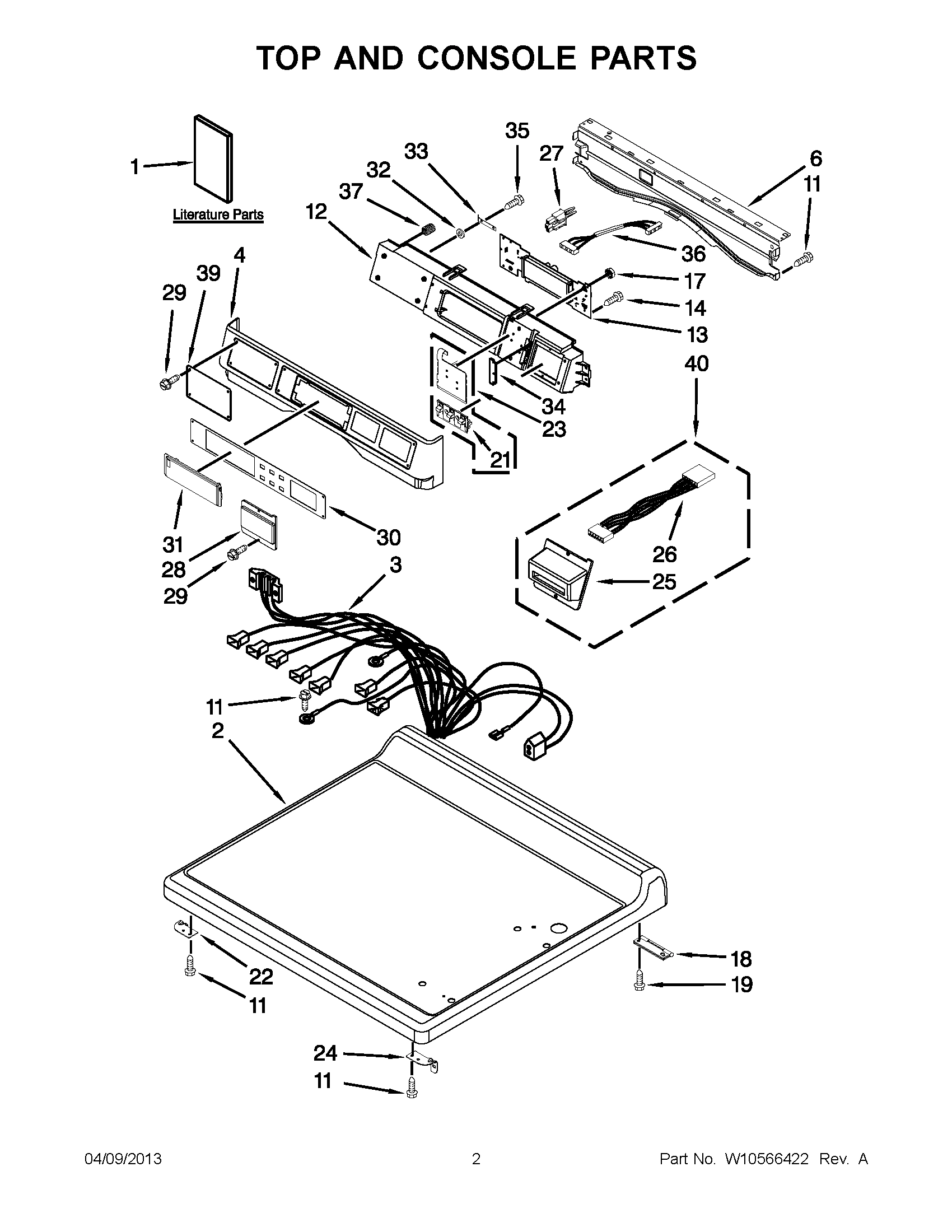 01 - TOP AND CONSOLE PARTS