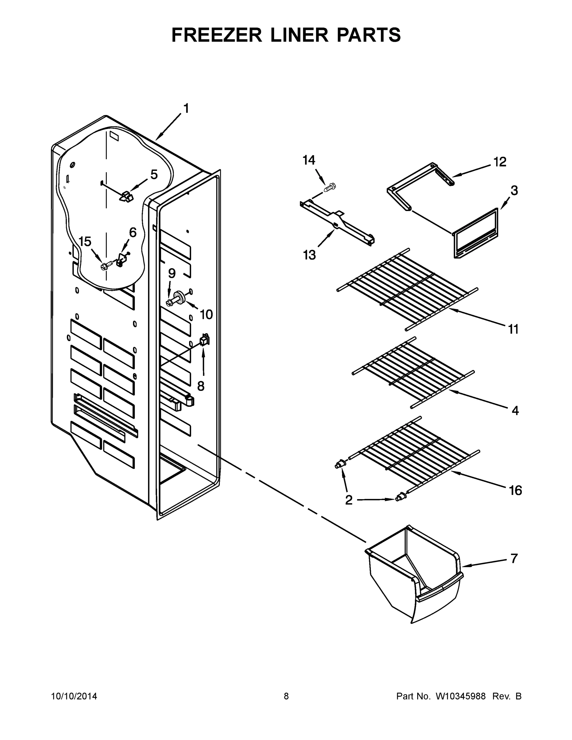 05 - FREEZER LINER PARTS