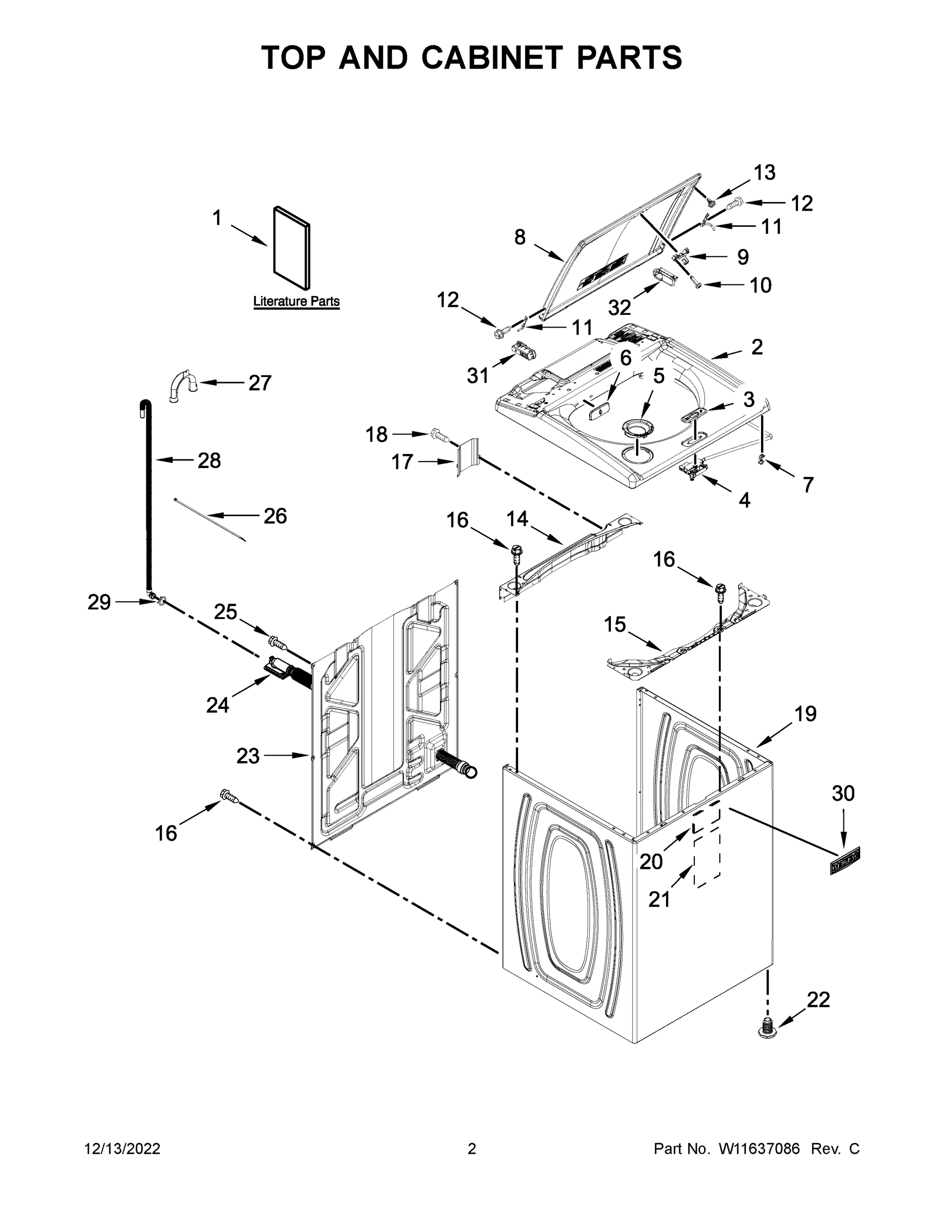 02 - TOP AND CABINET PARTS
