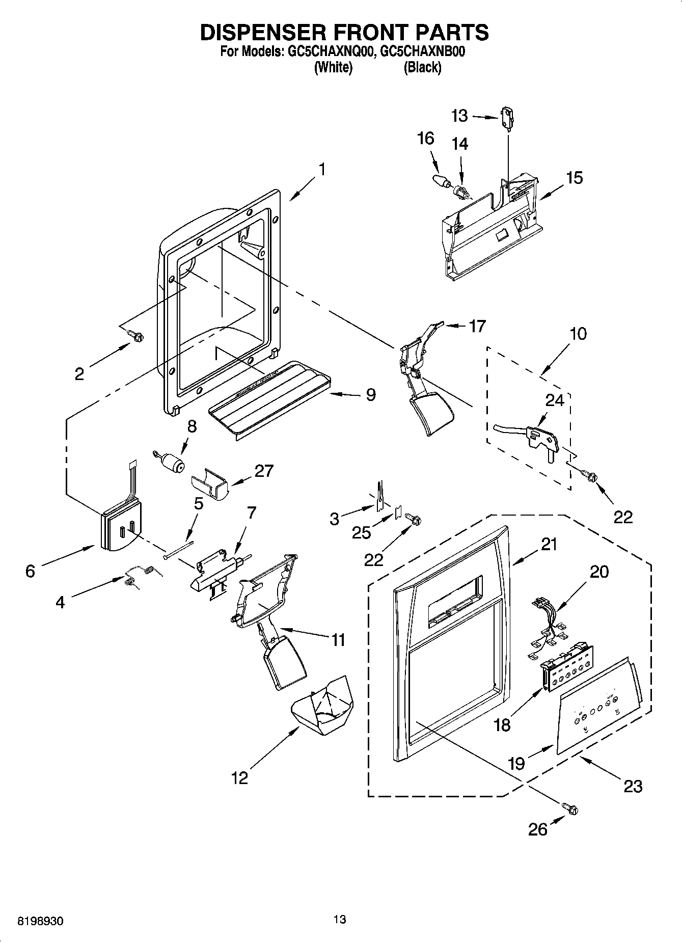 08 - DISPENSER FRONT PARTS