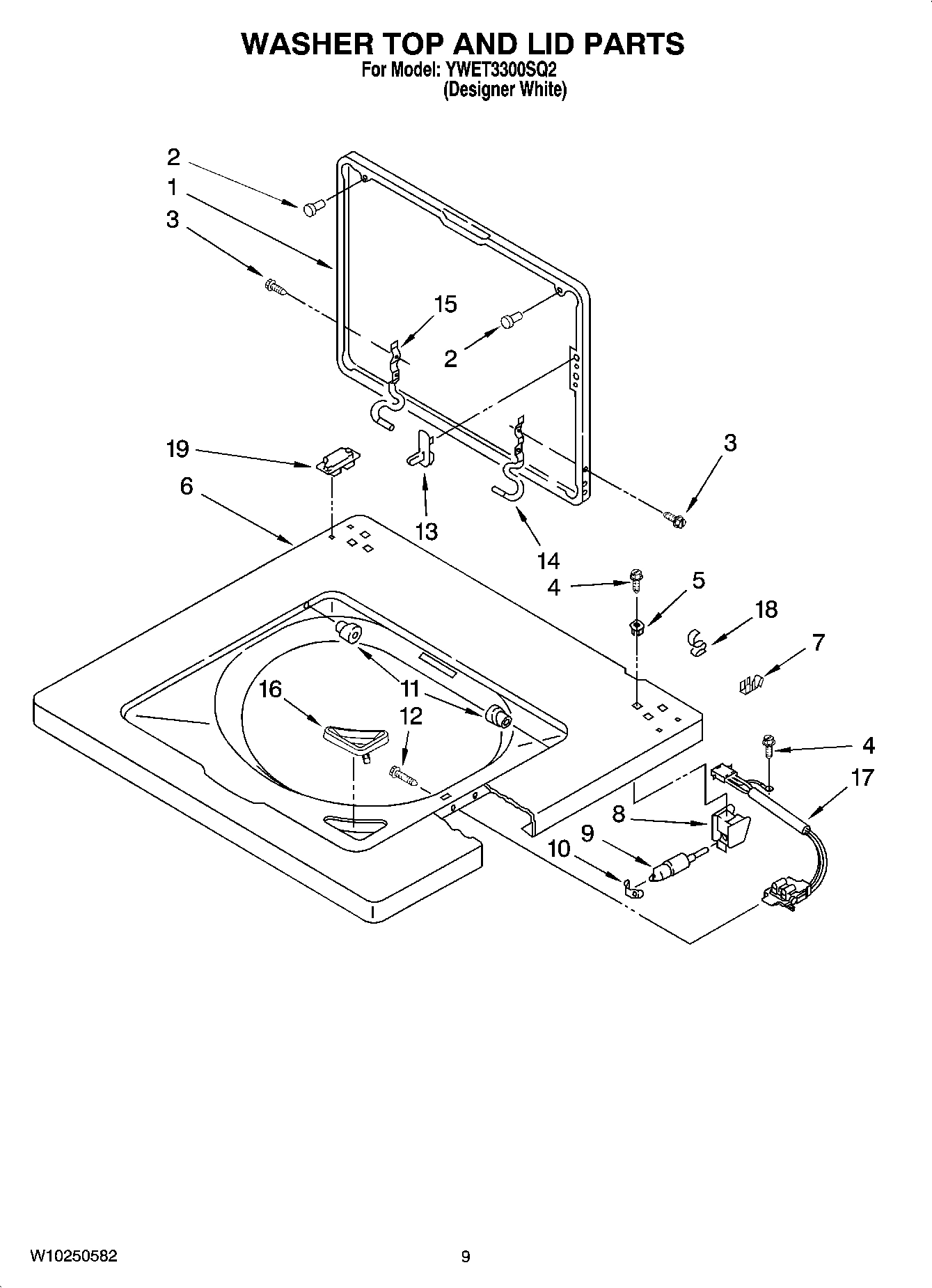 06 - WASHER TOP AND LID PARTS