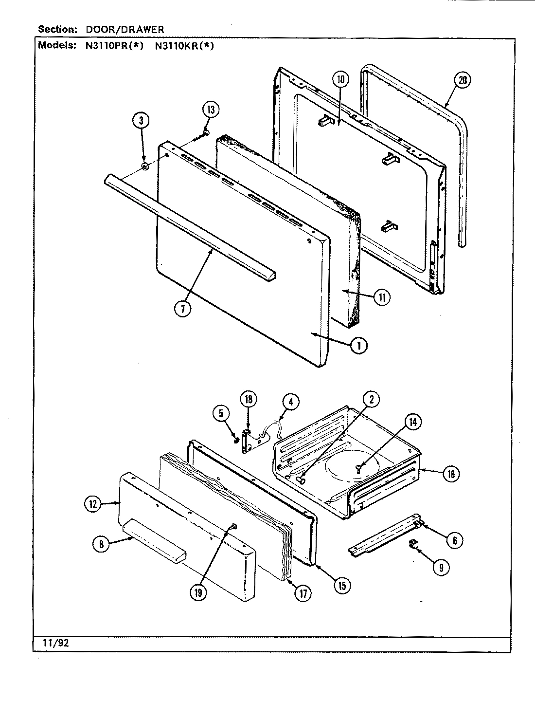 03 - DOOR/DRAWER (N3110PRx, N3110KRx)
