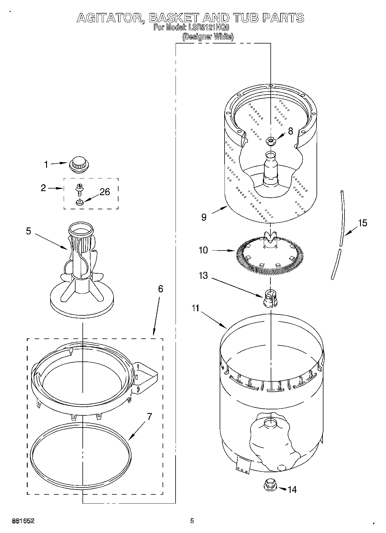 03 - AGITATOR, BASKET AND TUB