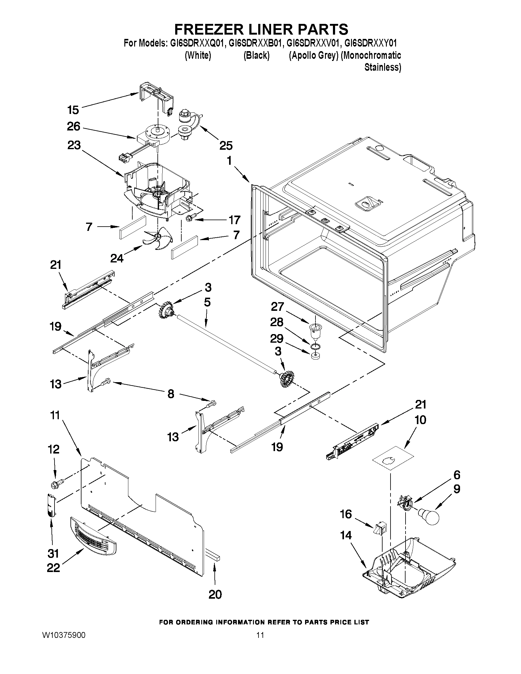 06 - FREEZER LINER PARTS