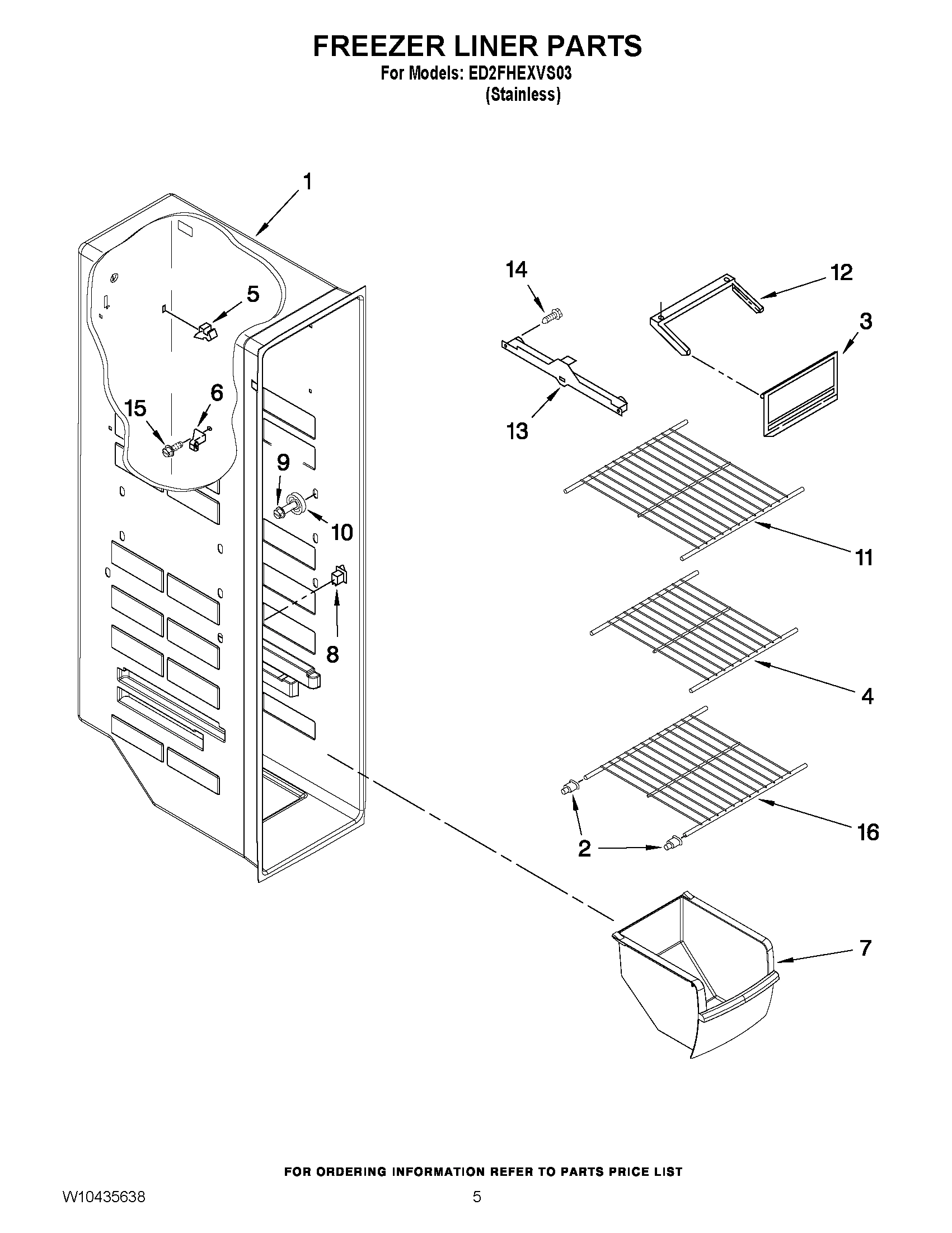 04 - FREEZER LINER PARTS