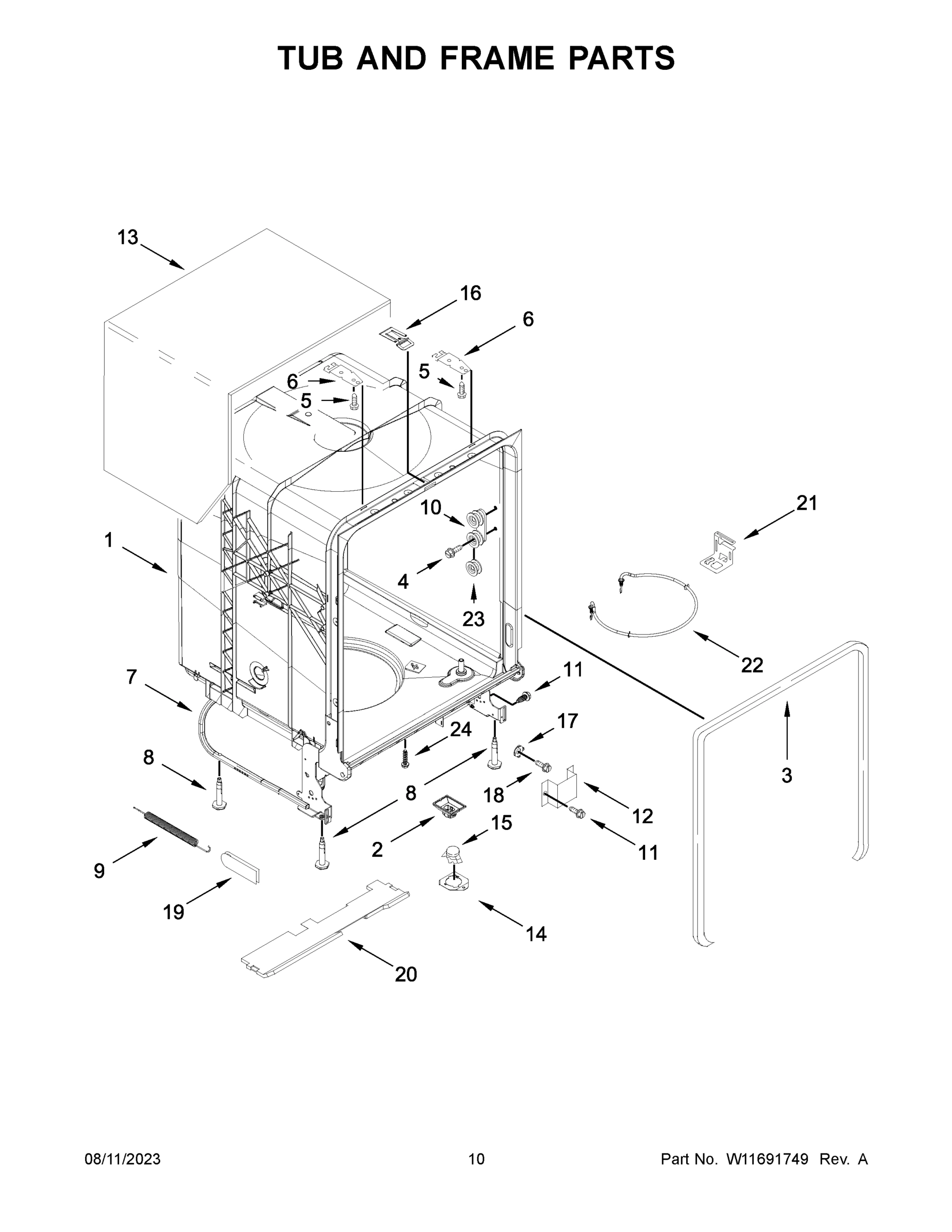 06 - TUB AND FRAME PARTS
