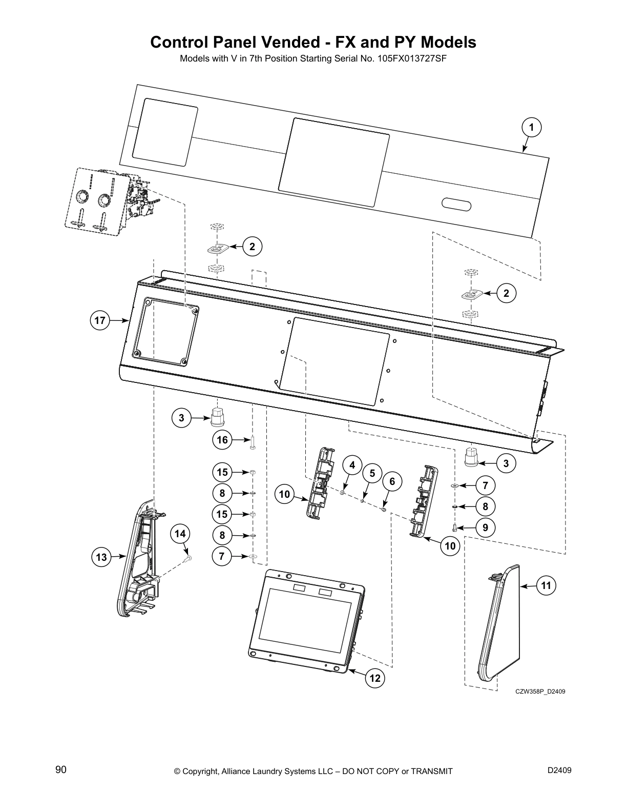 Control Panel Vended - FX and PY Models
