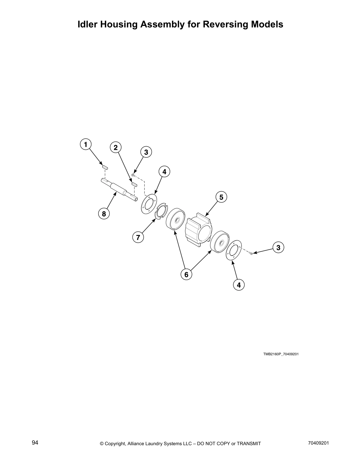 Idler Housing Assembly for Reversing Models