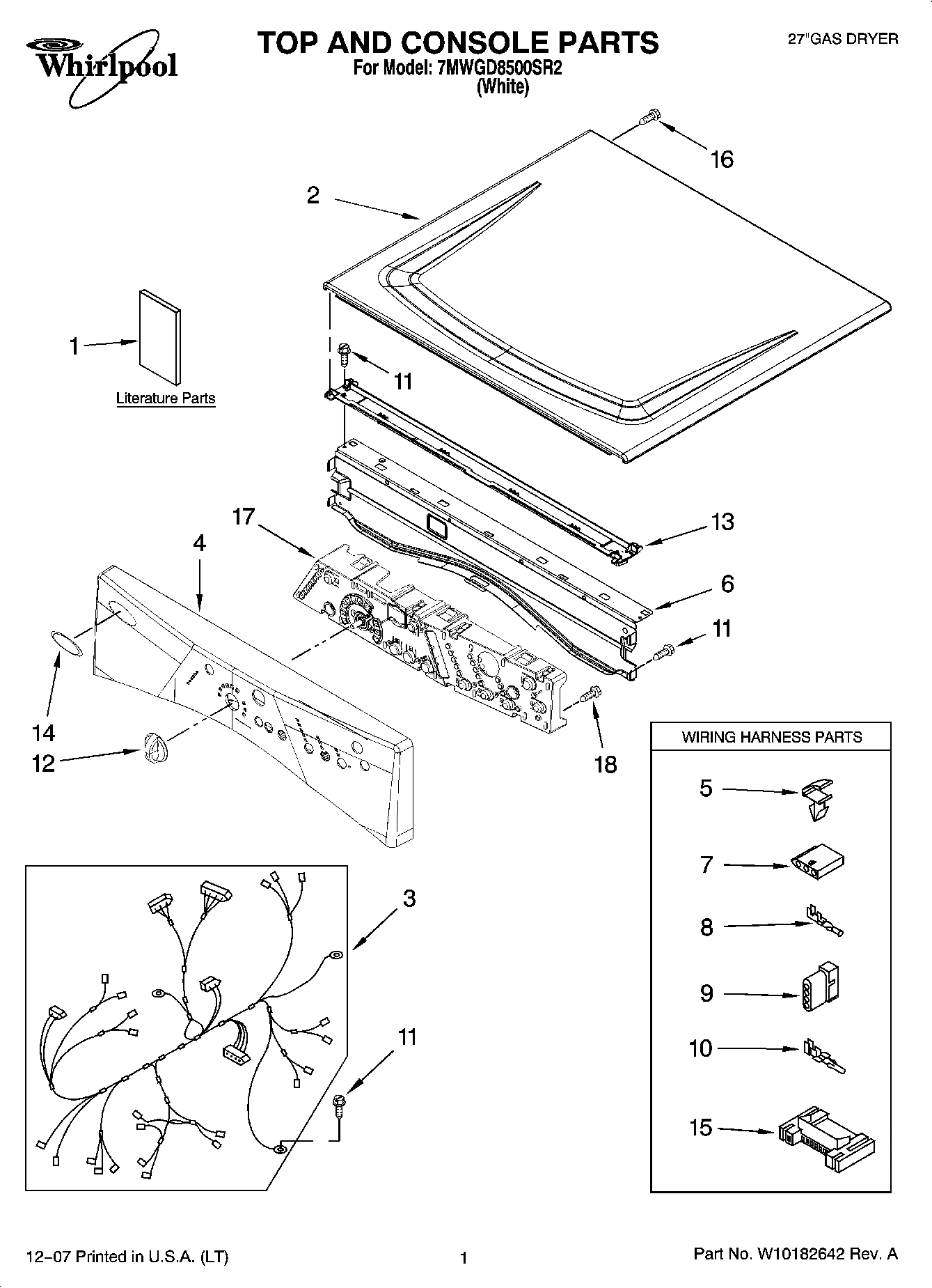 01 - TOP AND CONSOLE PARTS