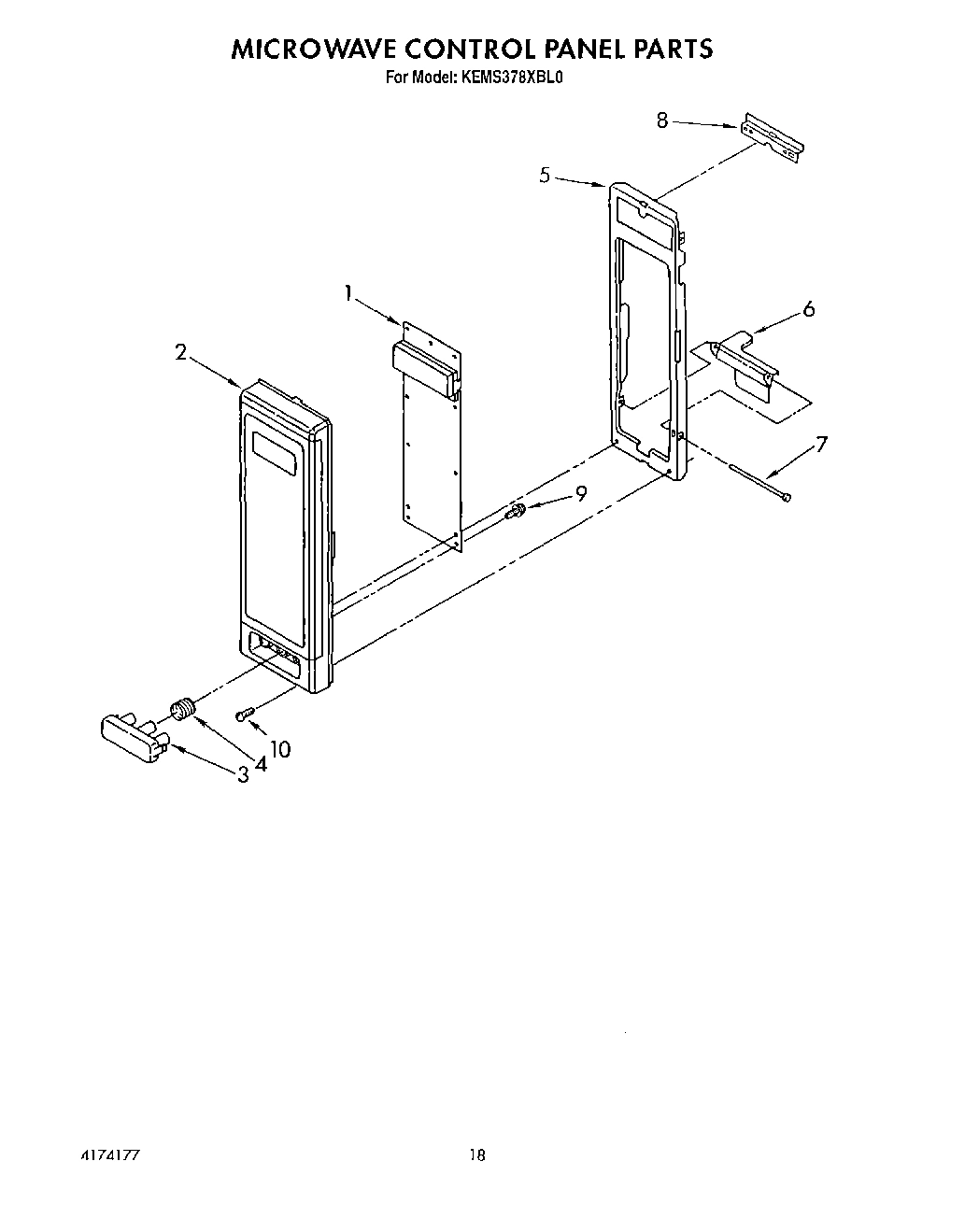 13 - MICROWAVE CONTROL PANEL