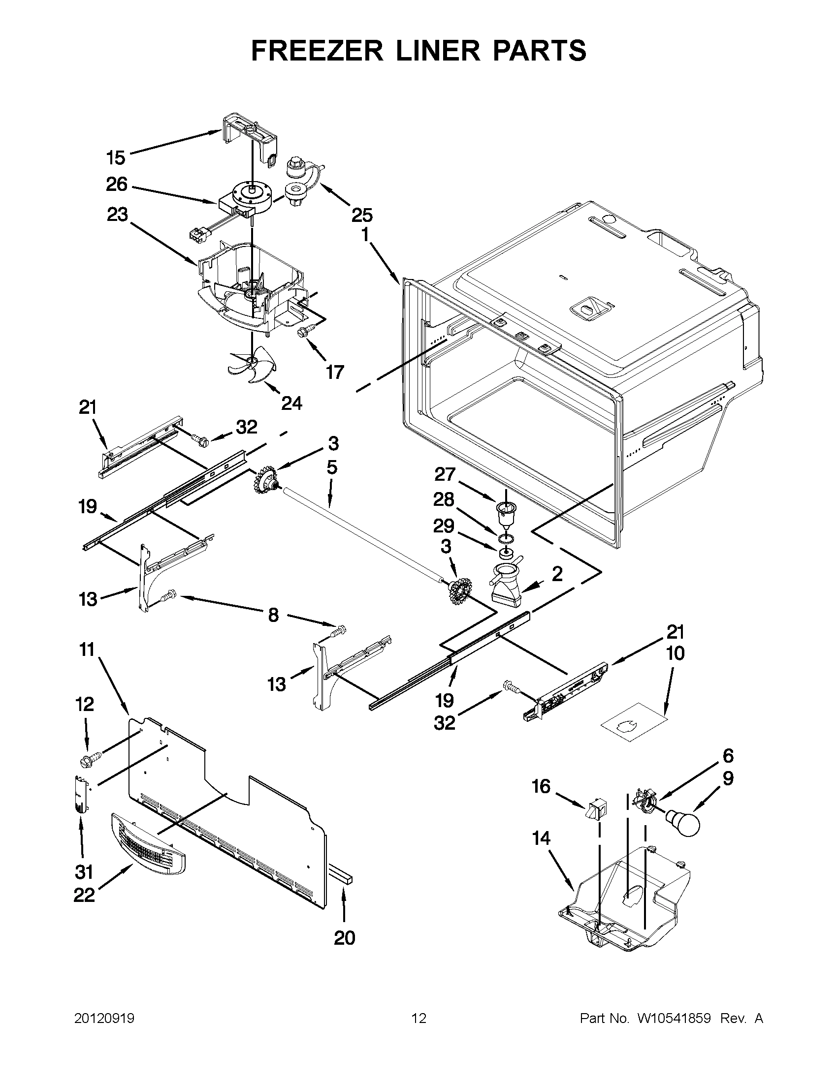 06 - FREEZER LINER PARTS