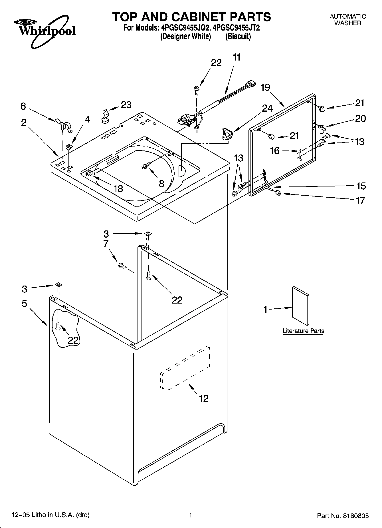01 - TOP AND CABINET PARTS