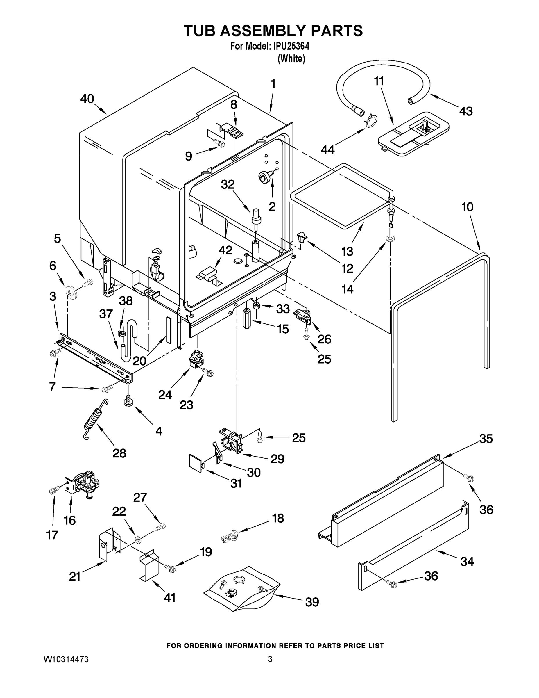 03 - TUB ASSEMBLY PARTS