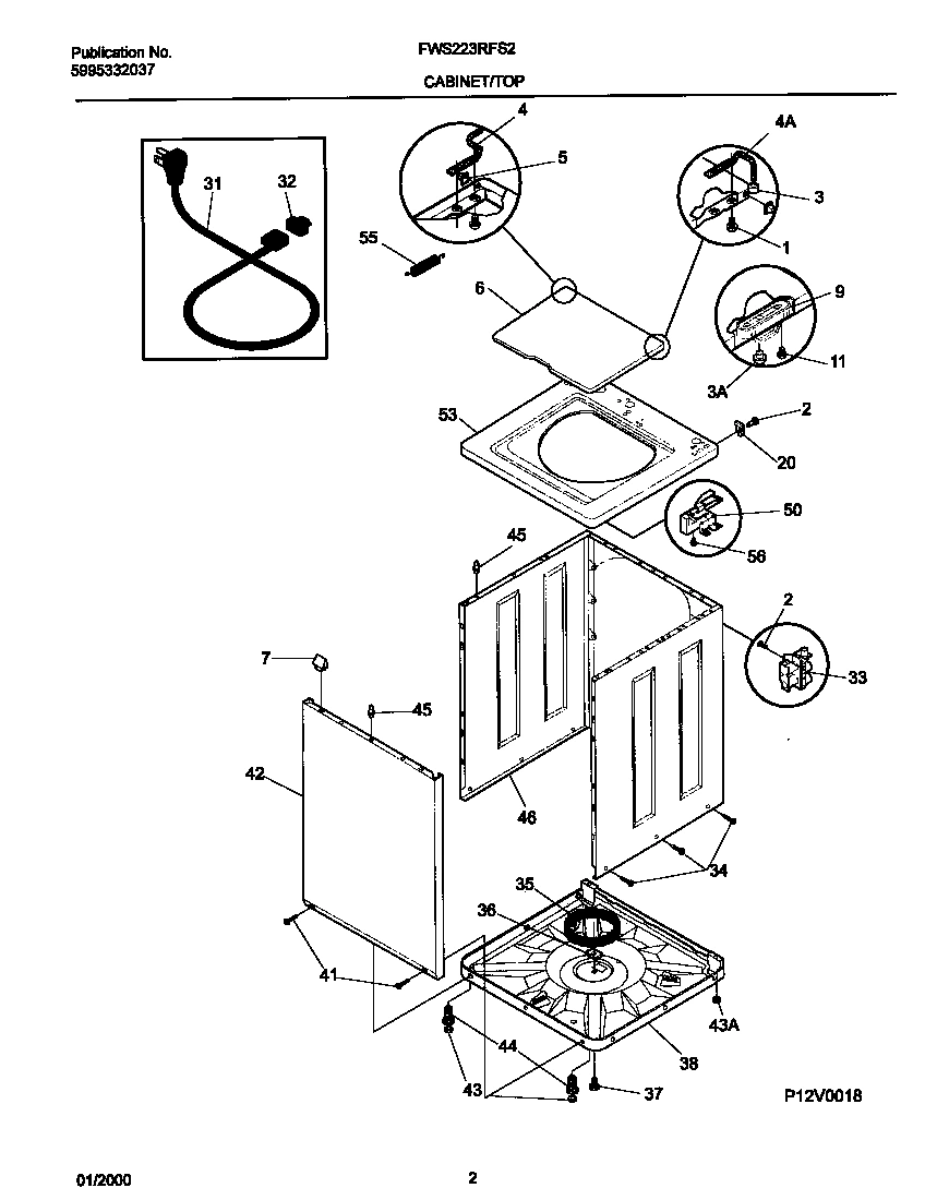 02 - P12V0019 WSHR CAB,TOP