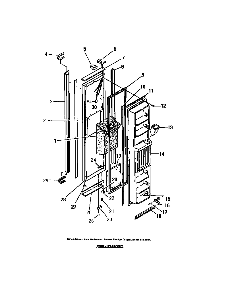 09 - FREEZER COMPARTMENT DOOR, DISPENSER