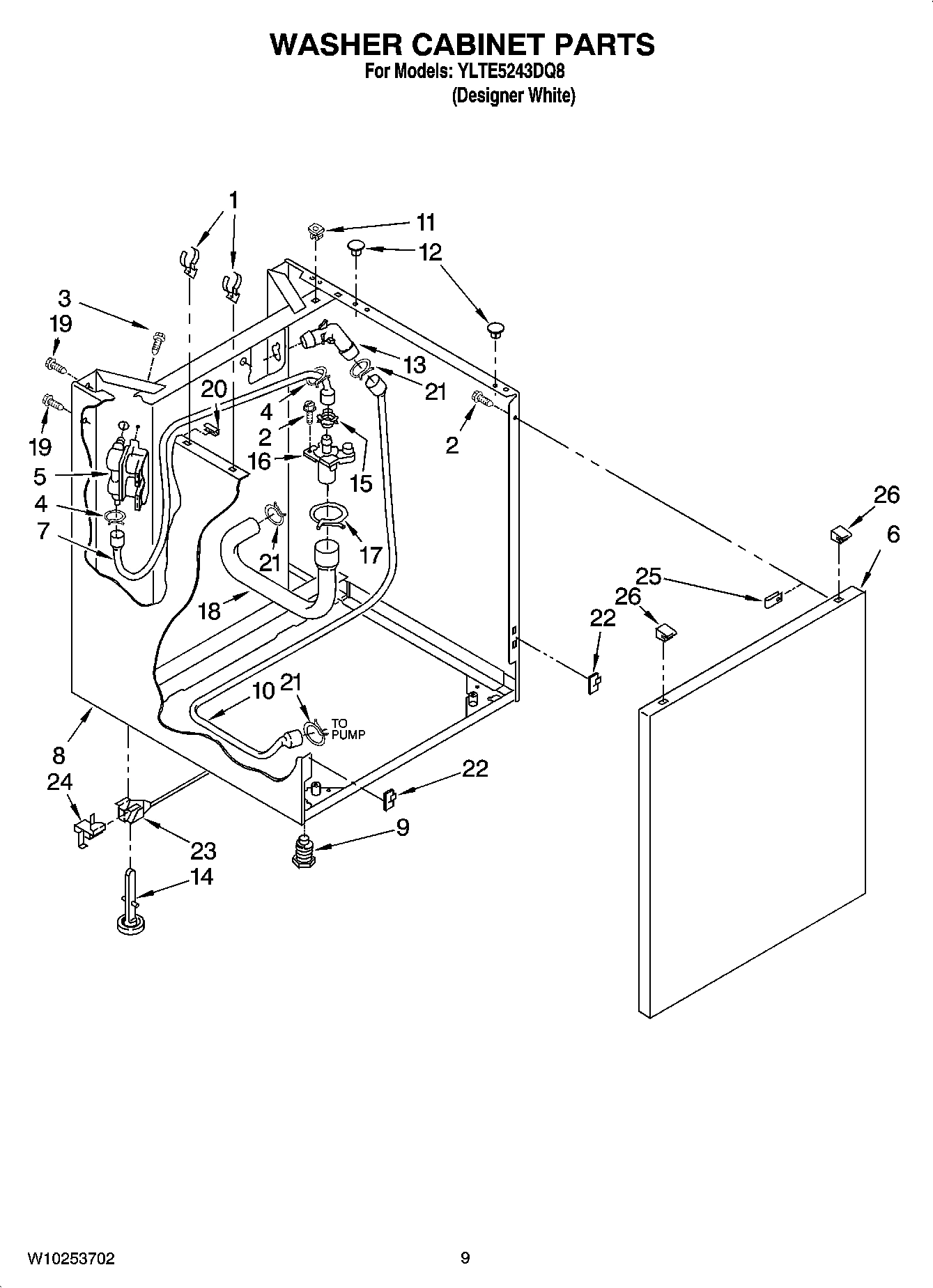 07 - WASHER CABINET PARTS
