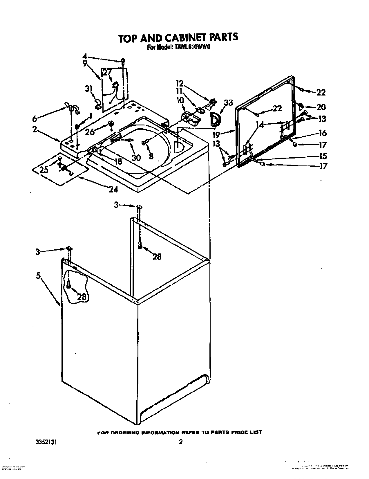 02 - TOP AND CABINET, LITERATURE AND OPTIONAL