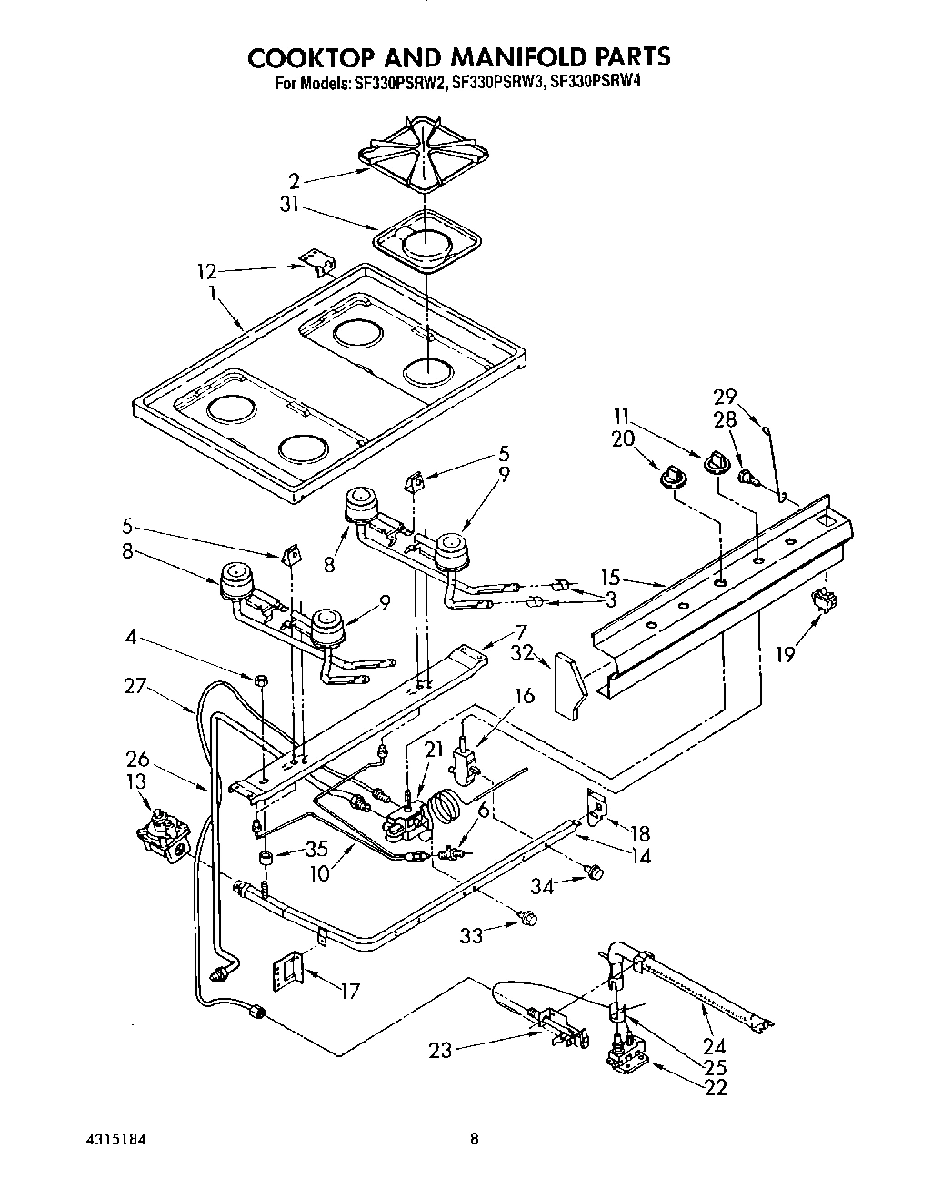 06 - COOKTOP AND MANIFOLD, LIT/OPTIONAL