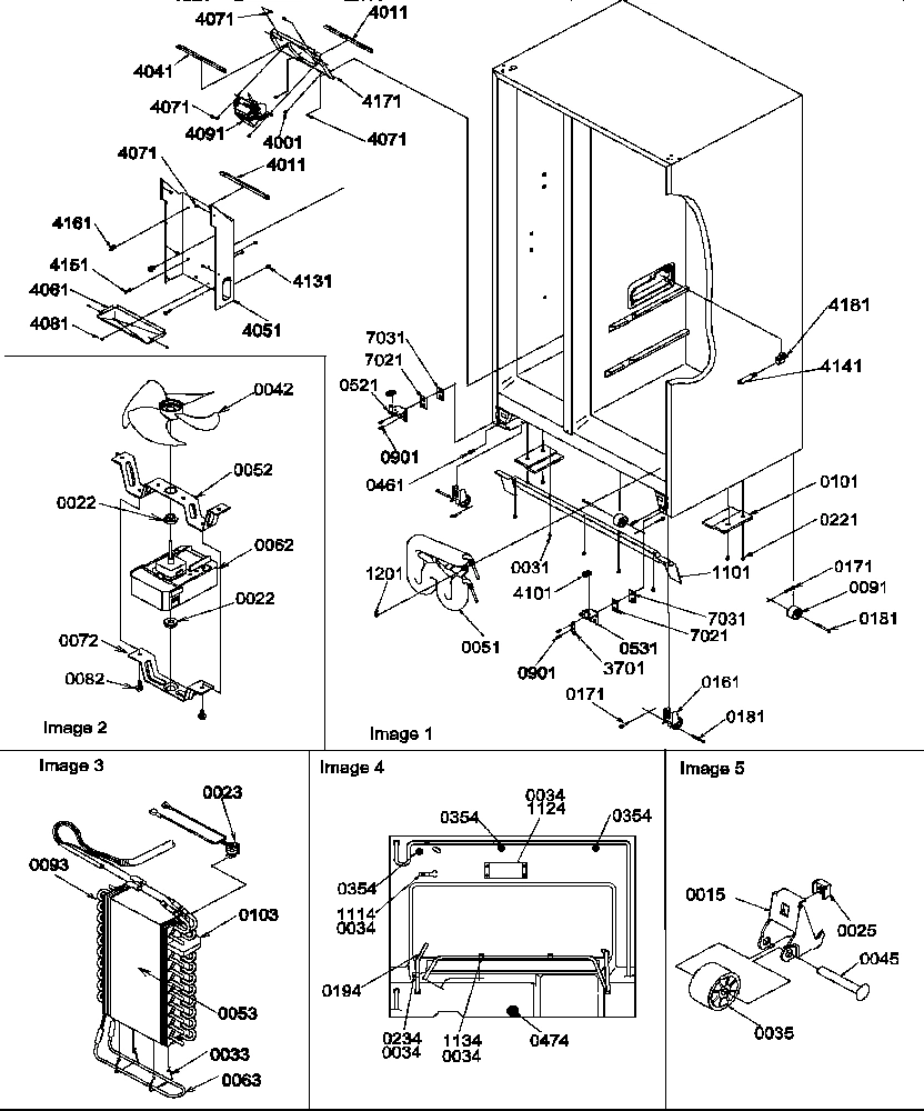 04 - DRAIN SYSTEM, ROLLERS, AND EVAP ASSY