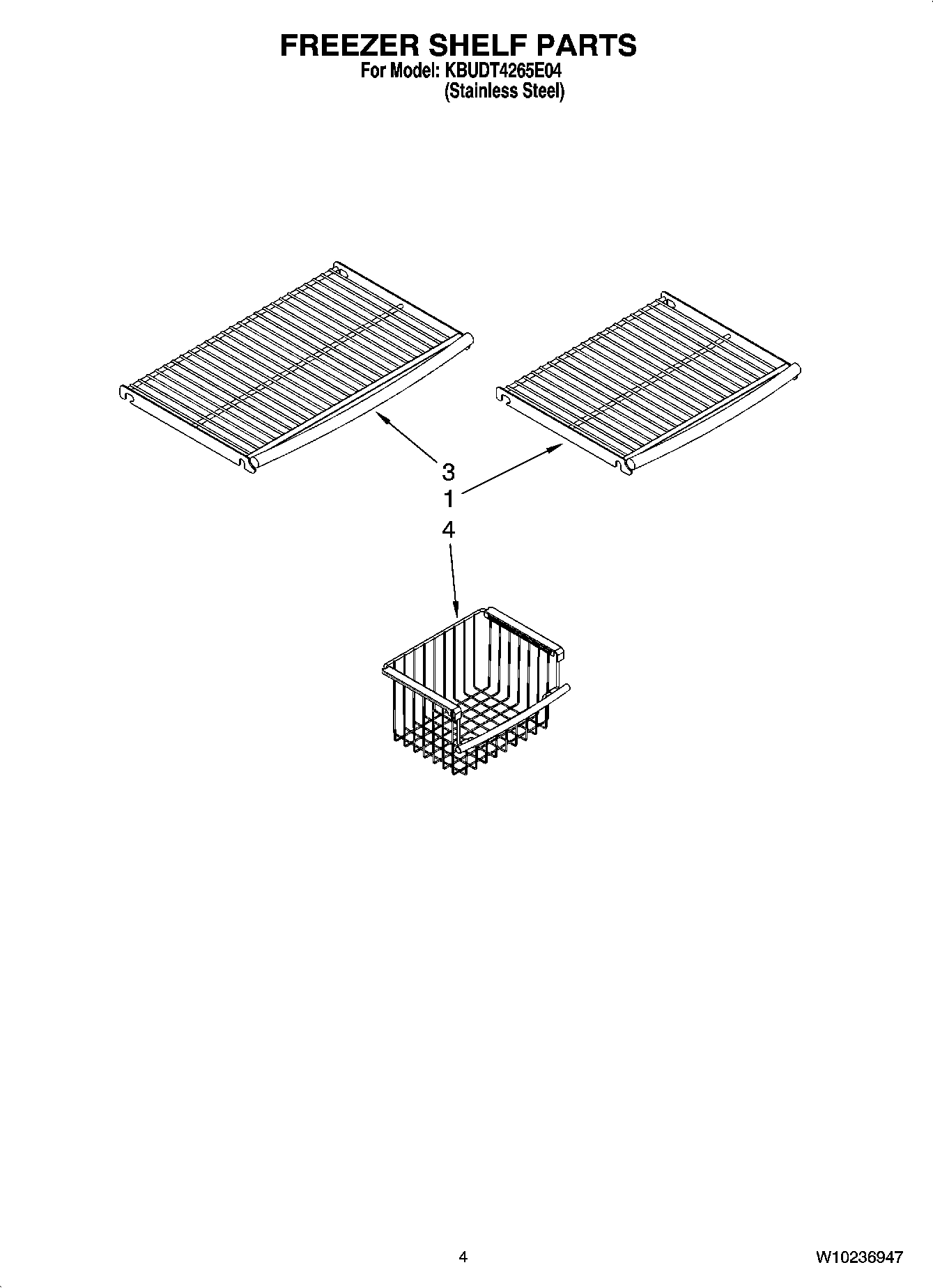 03 - FREEZER SHELF PARTS