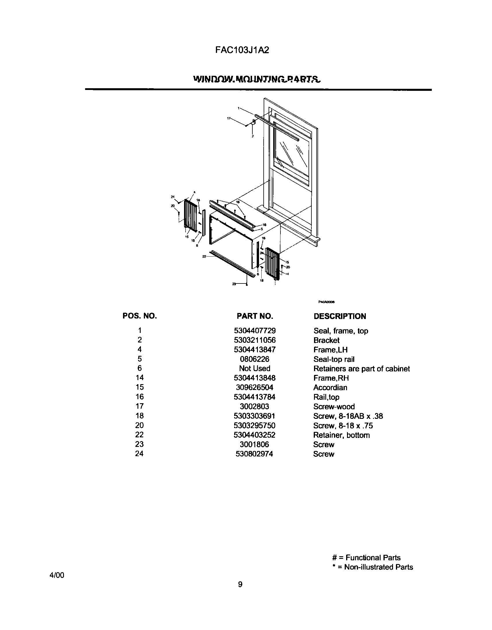 11 - WINDOW MOUNTING PARTS