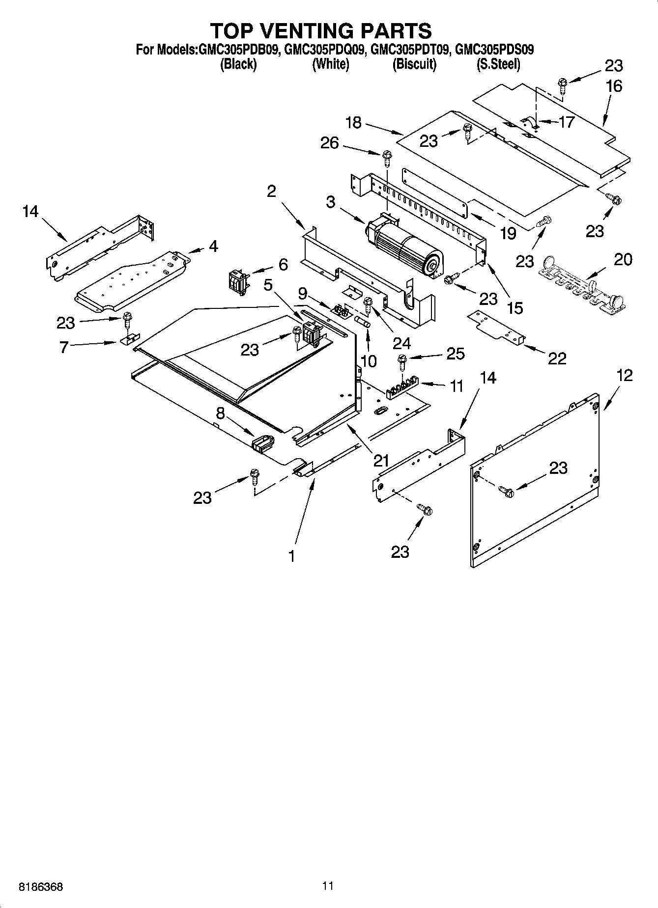 09 - TOP VENTING PARTS, OPTIONAL PARTS