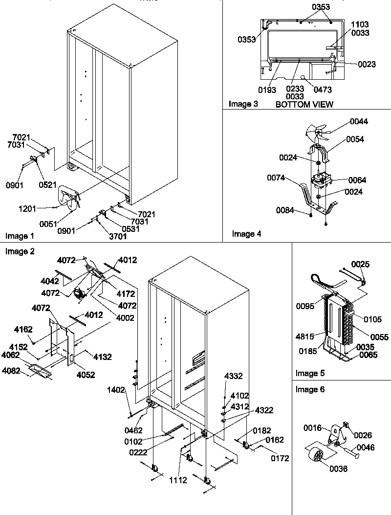 04 - DRAIN SYSTEM, ROLLERS, AND EVAP ASSY