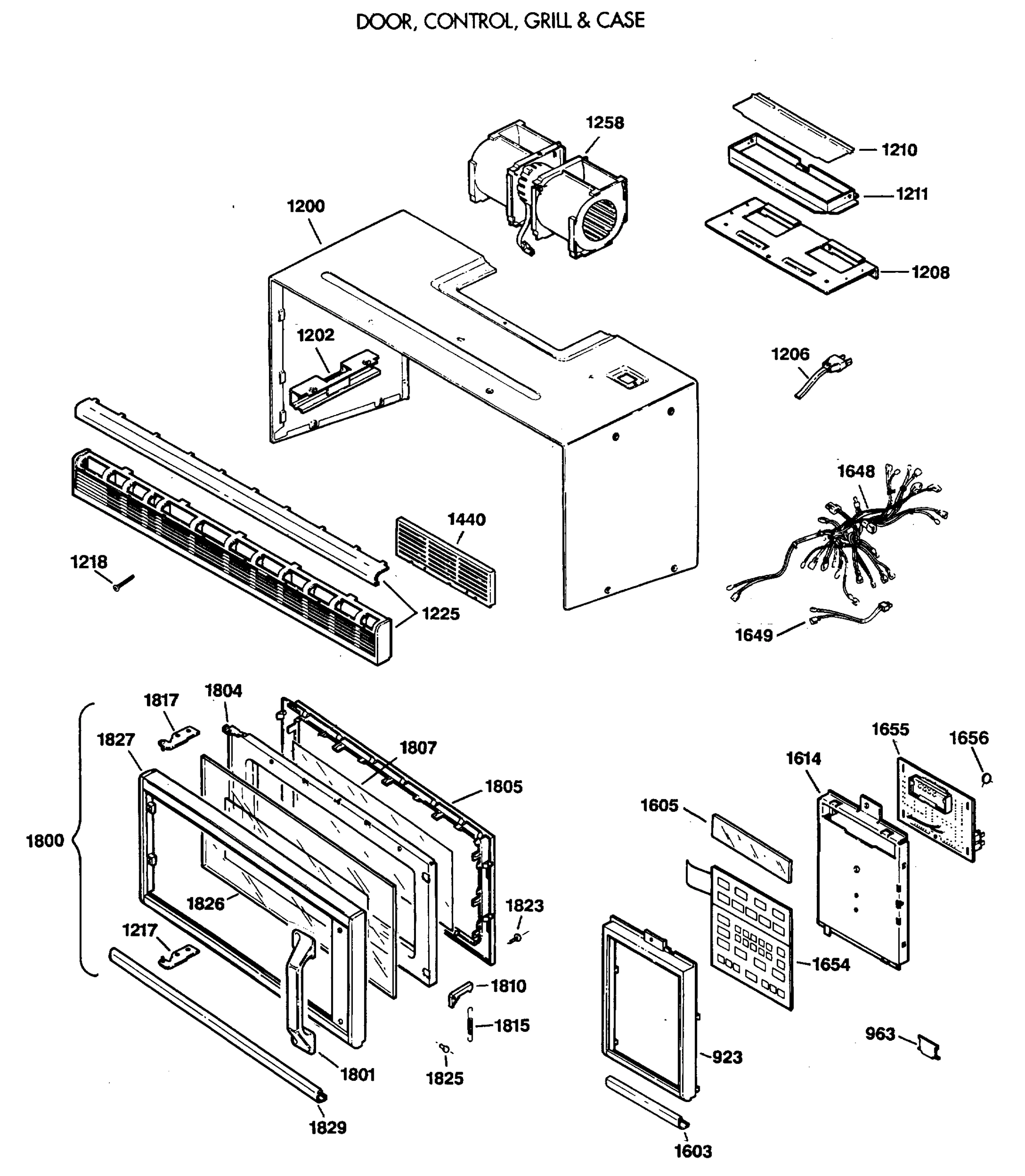 DOOR, CONTROL, GRILL & CASE