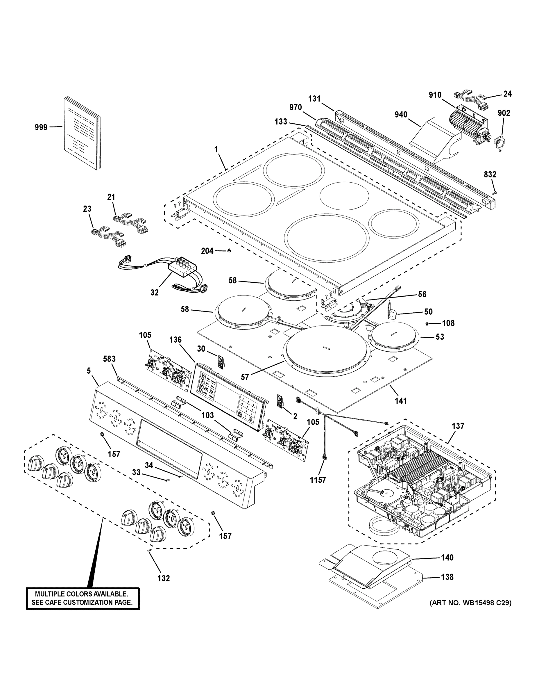 CONTROL PANEL & COOKTOP