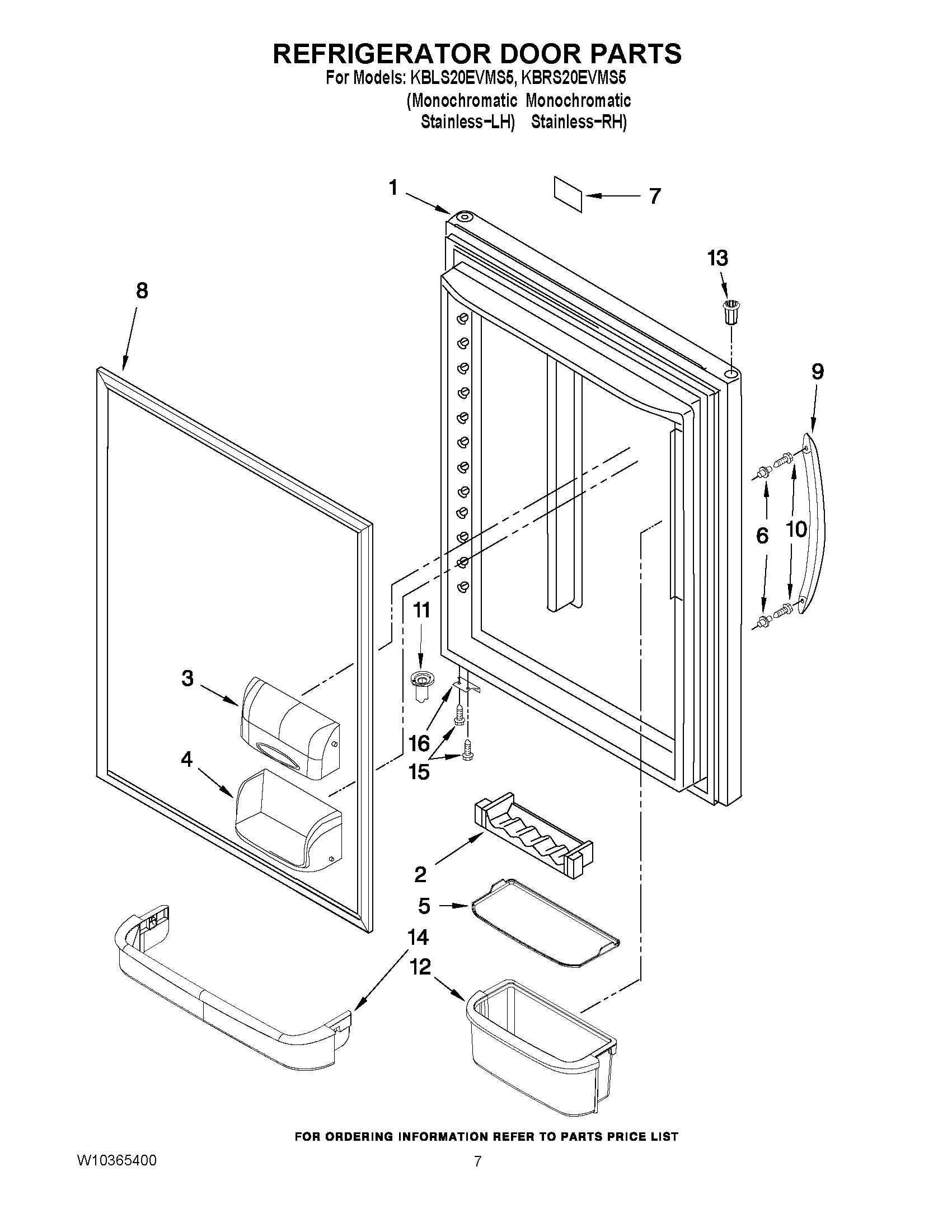 04 - REFRIGERATOR DOOR PARTS
