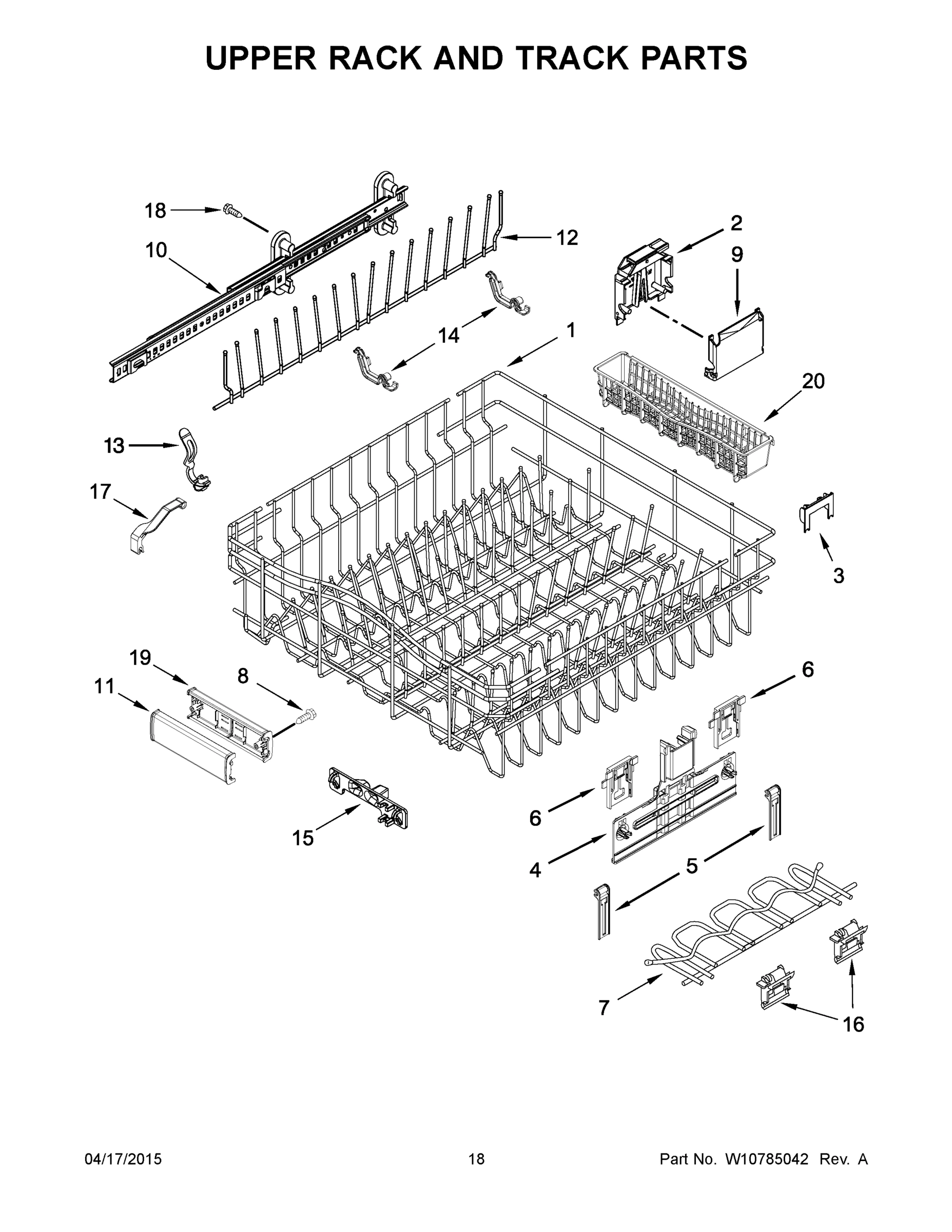 10 - UPPER RACK AND TRACK PARTS