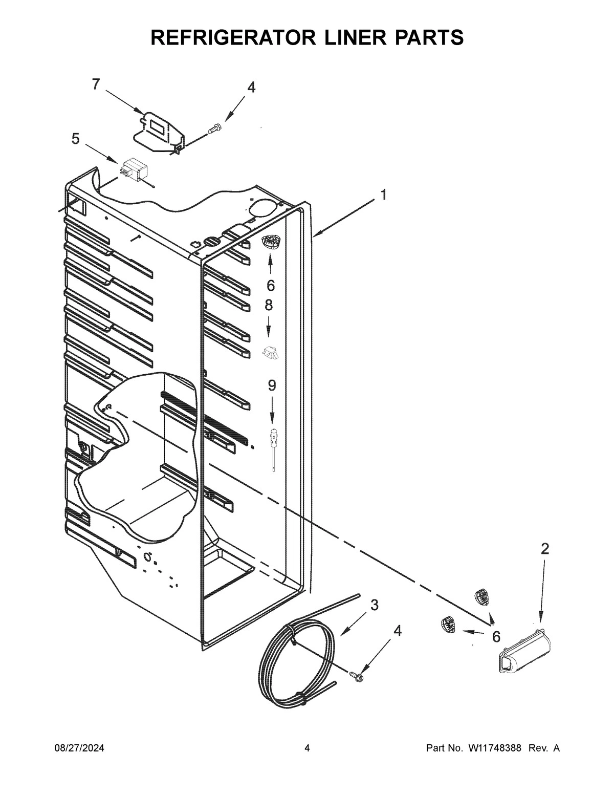03 - REFRIGERATOR LINER PARTS