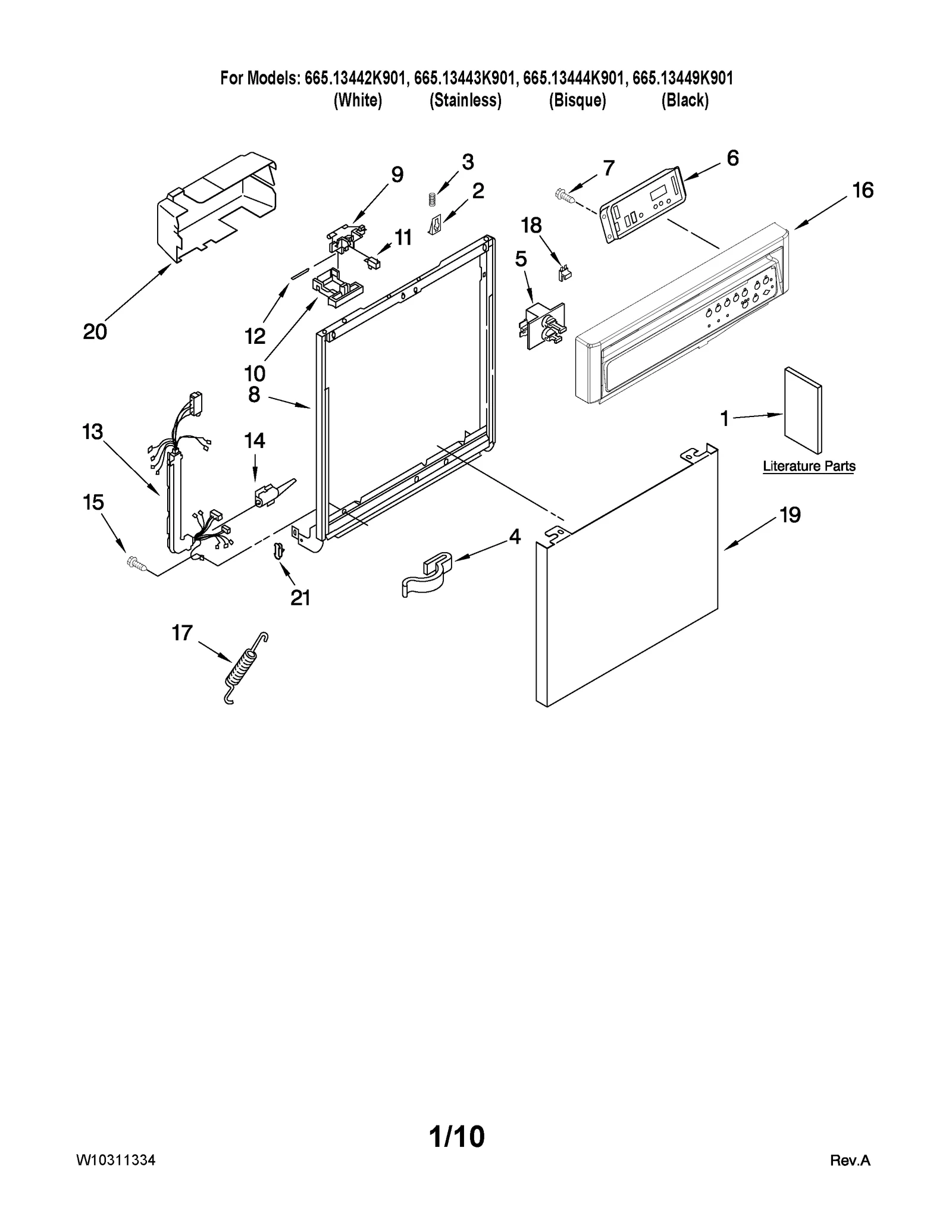 FRAME AND CONSOLE PARTS