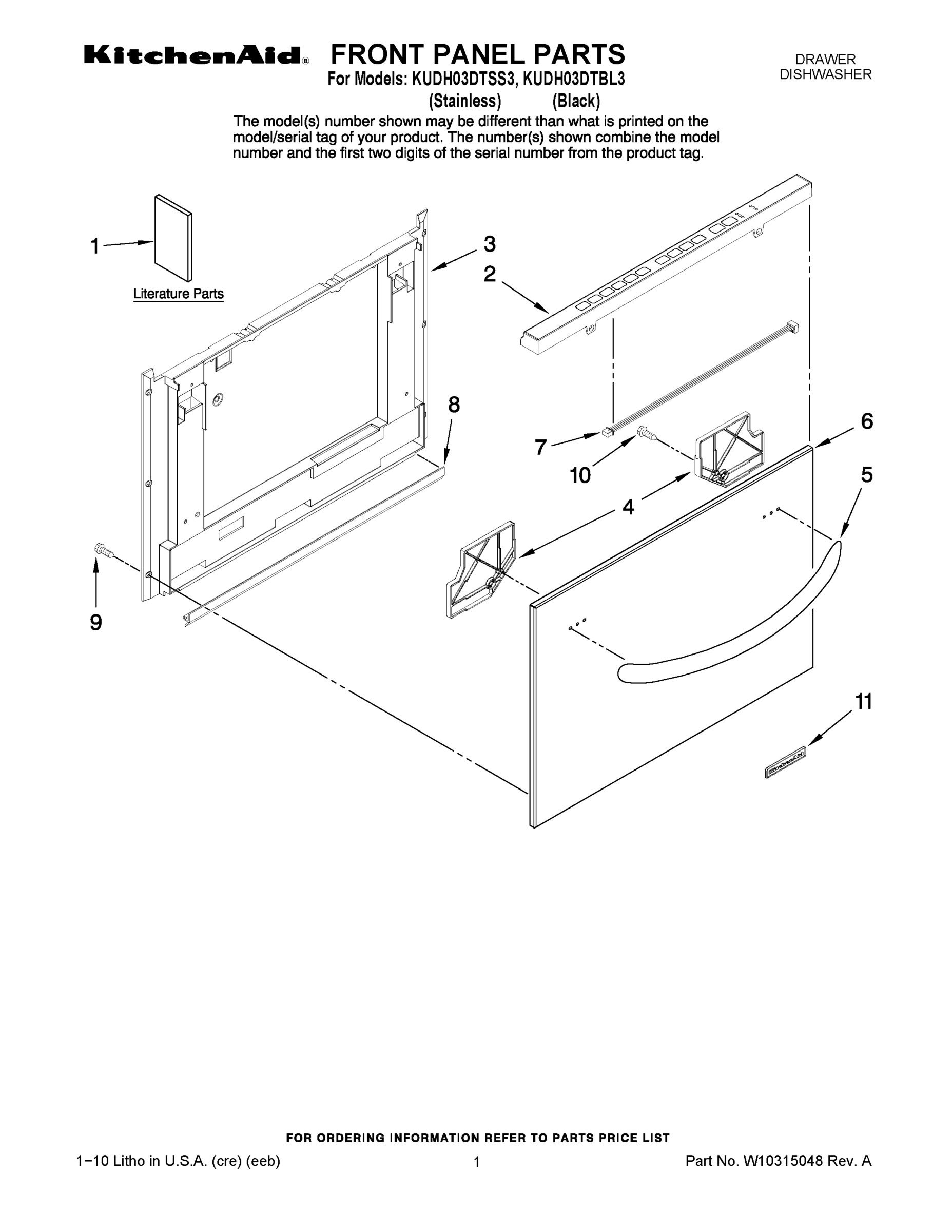 01 - FRONT PANEL PARTS