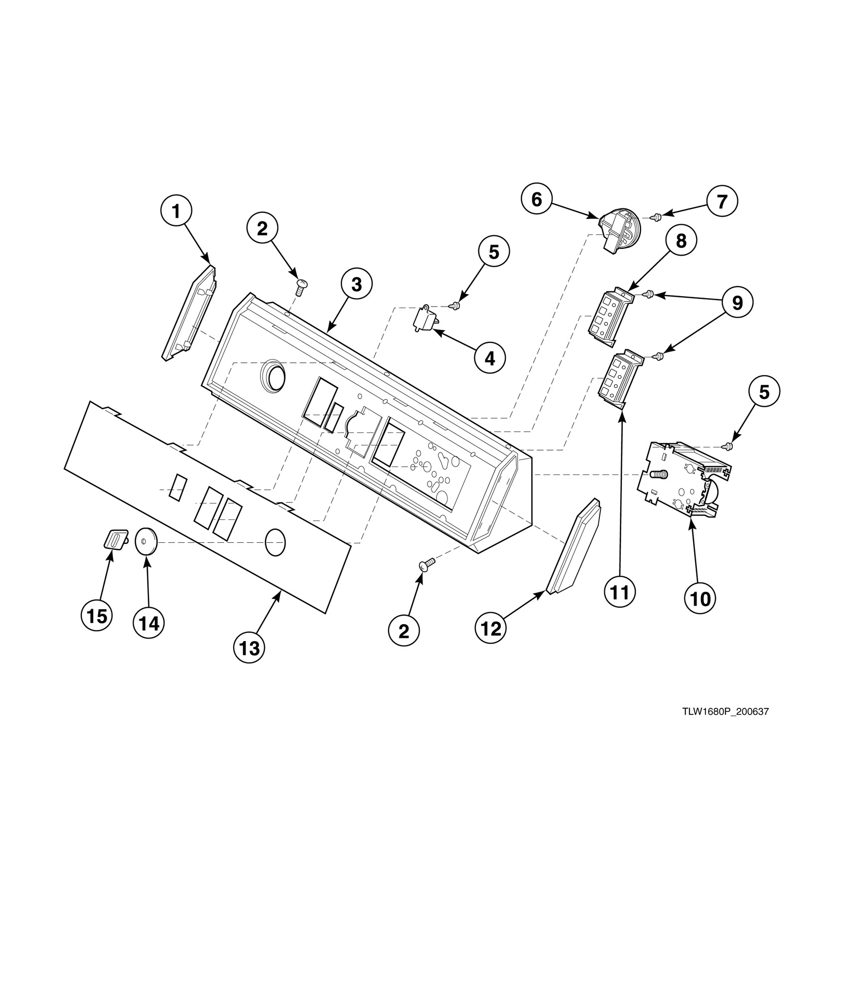 Graphic Panel, Control Hood and Controls (Drawing 2 of 9)
